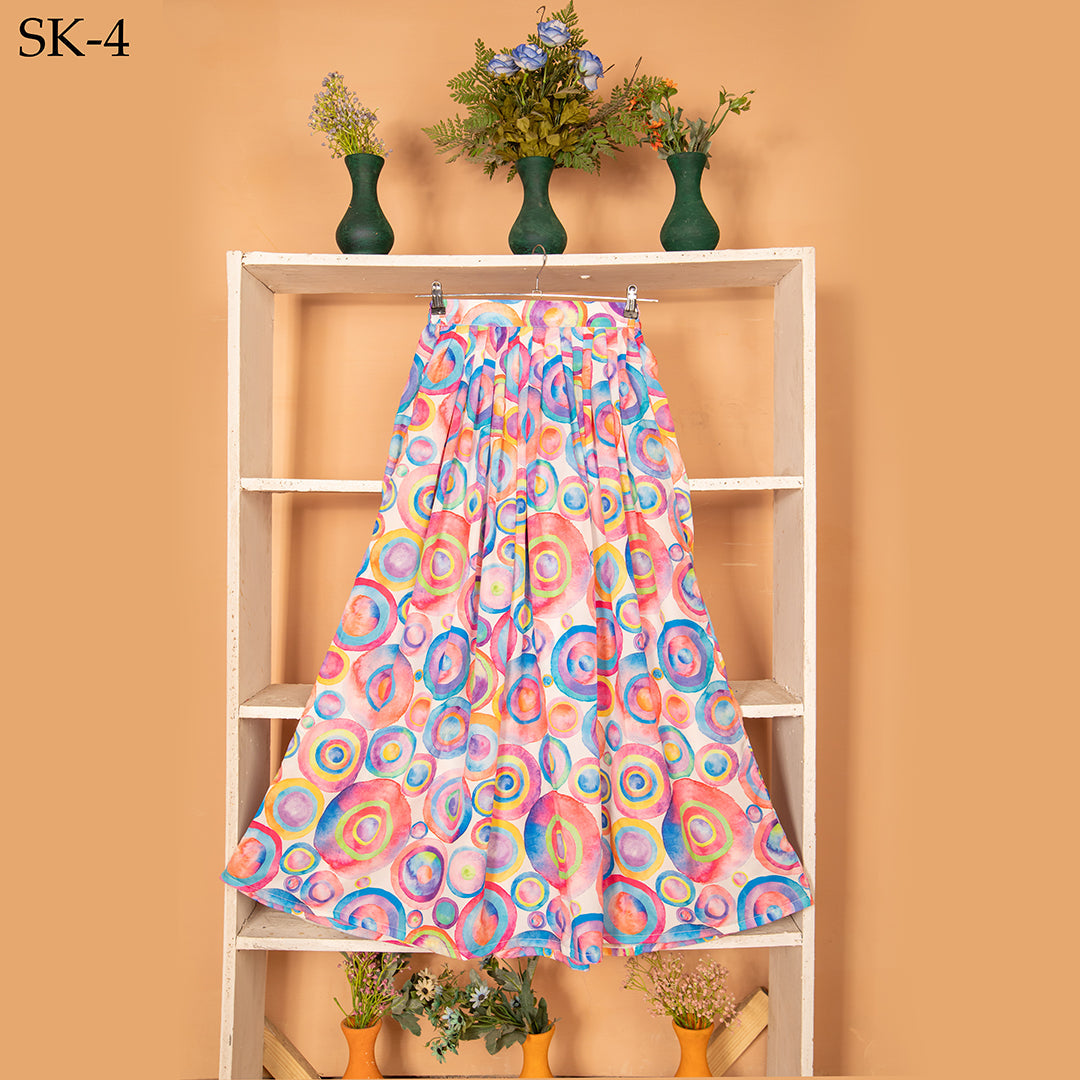 Qasim Yaqoob SK-4 Multi Crucial Print Skirt Pakistan