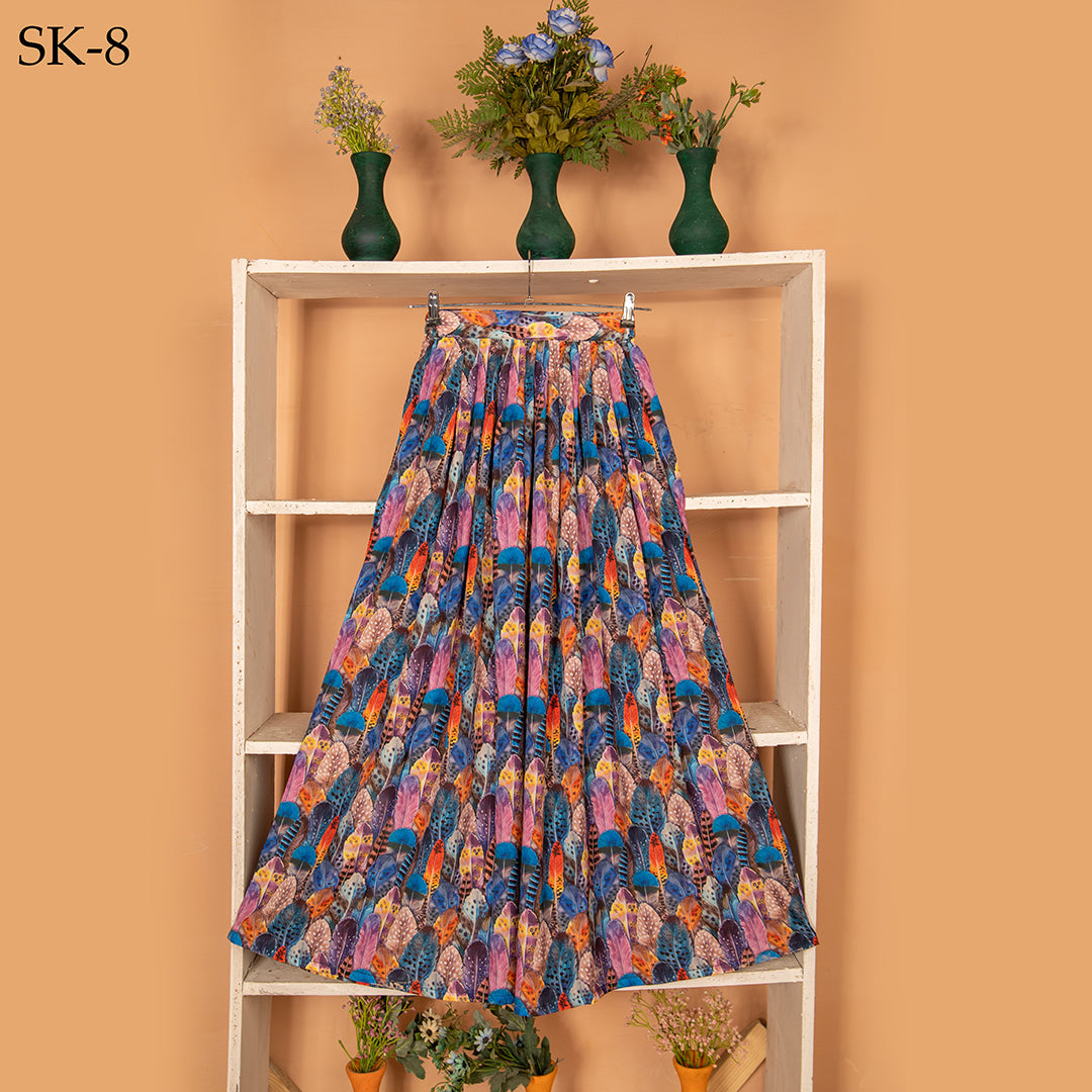 Qasim Yaqoob SK-8 Bird Wing Print Skirt Pakistan