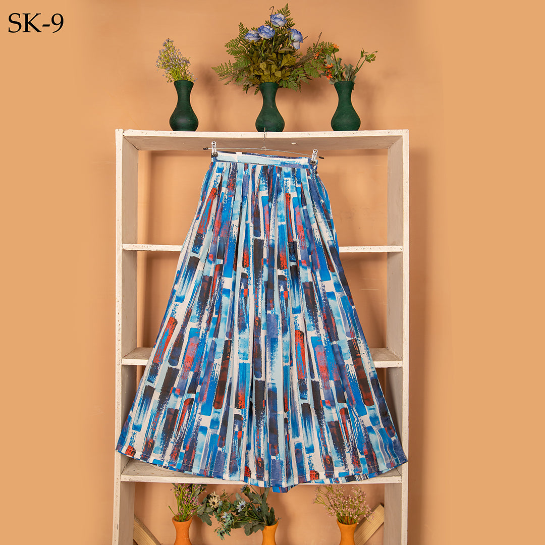 Qasim Yaqoob SK-9 Color Half Line Skirt Pakistan