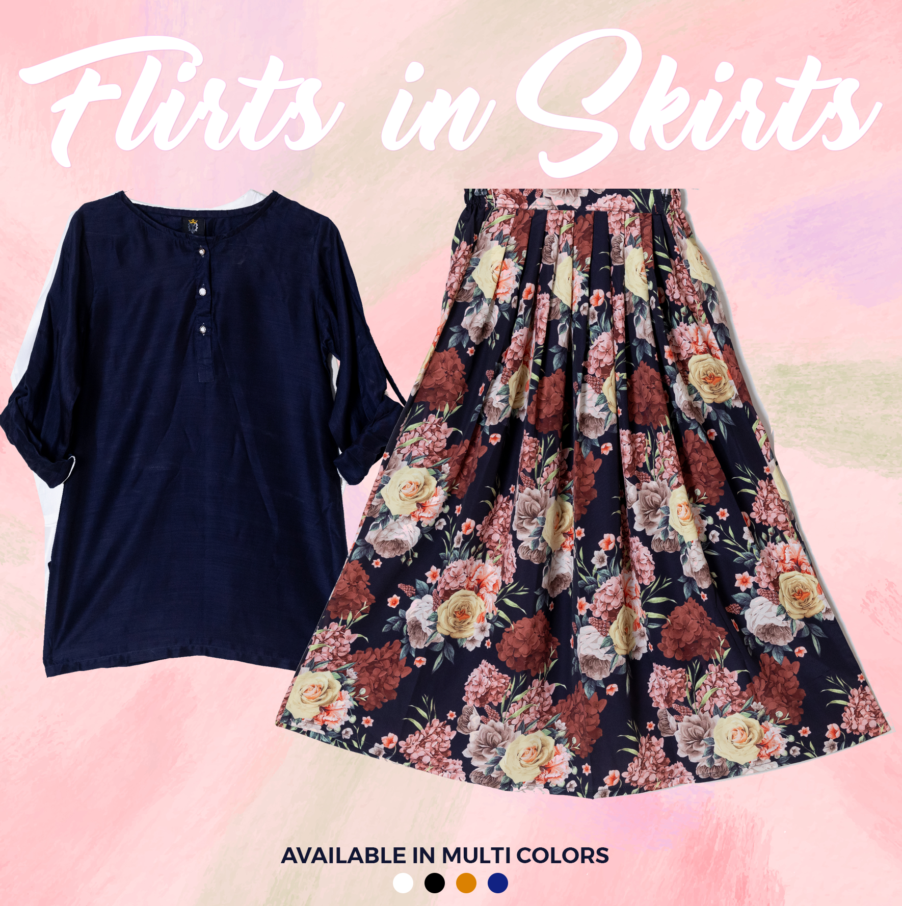 SK-41 Bestselling Shirt and Skirt Set Qasim Yaqoob Pakistan