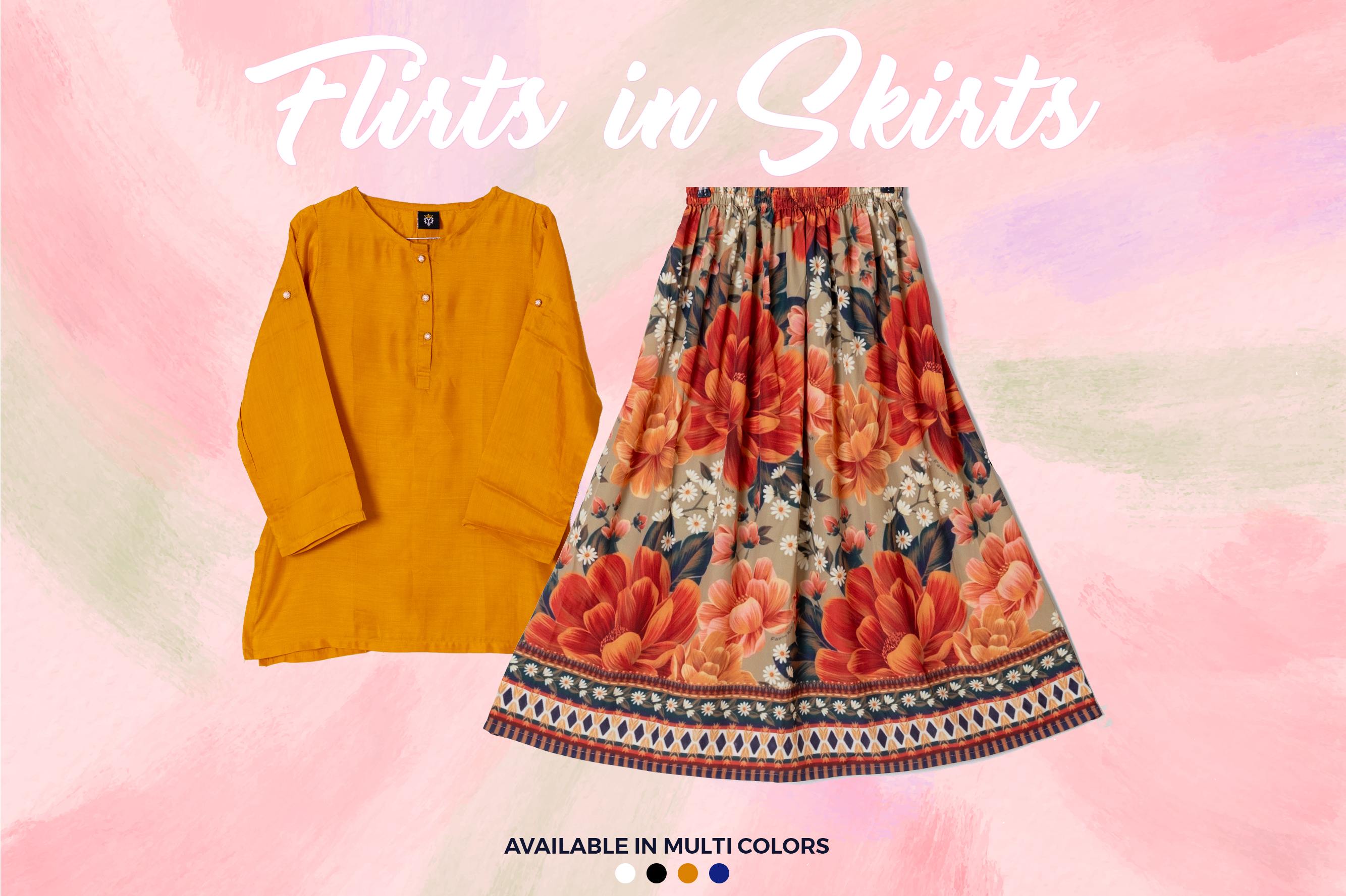 Qasim Yaqoob SK-43 Silk Skirt Pakistan