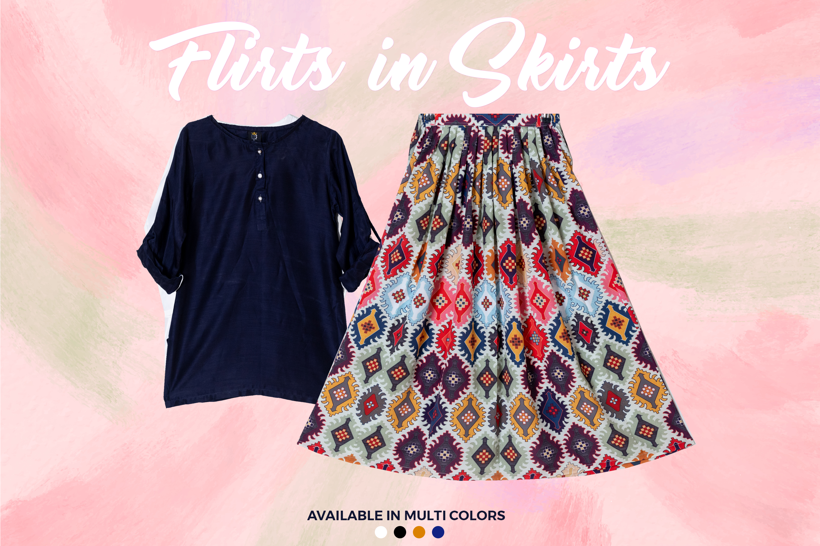 Qasim Yaqoob SK-44 Silk Skirt Pakistan