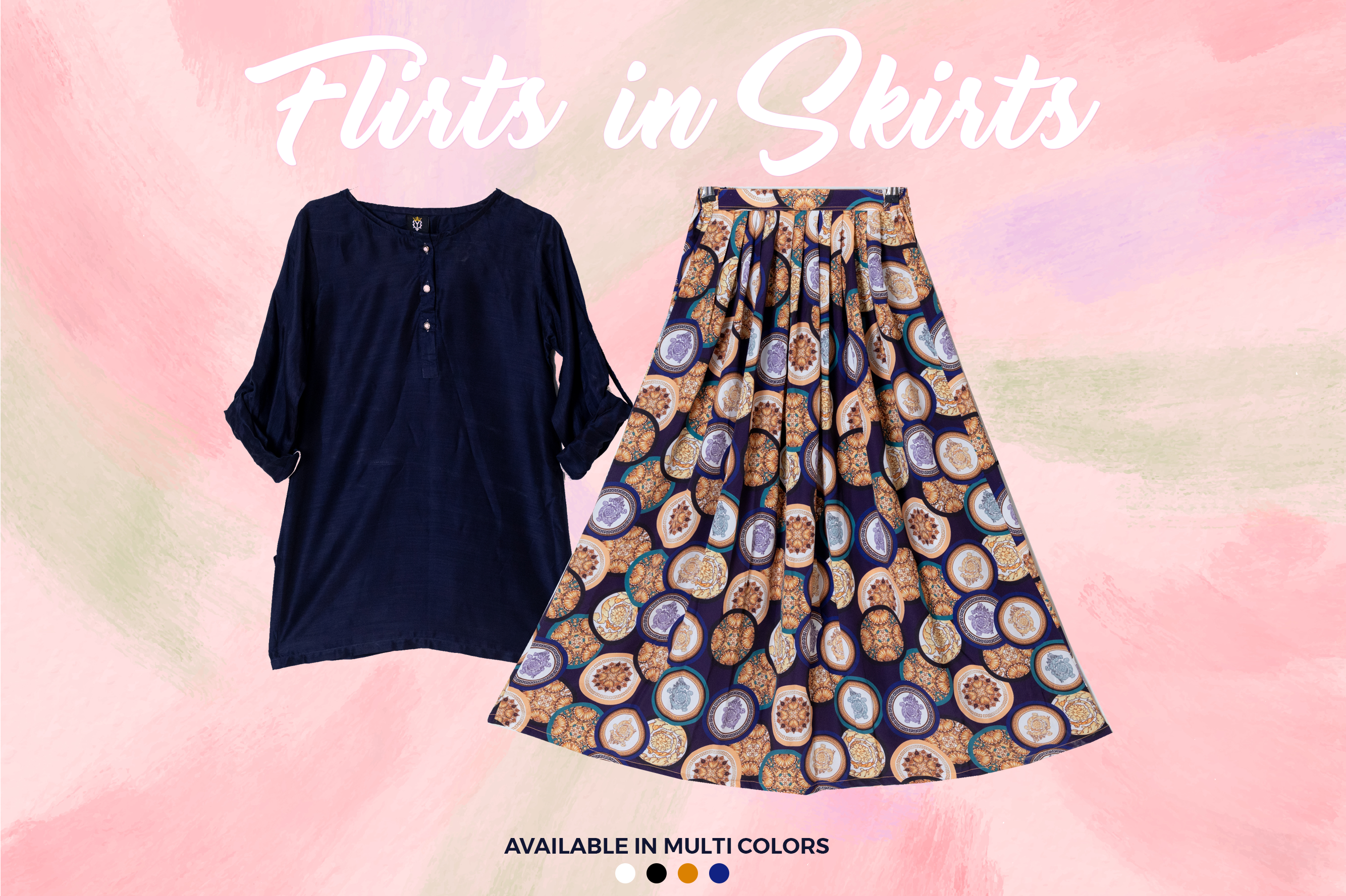 Qasim Yaqoob SK-46 Silk Skirt Pakistan