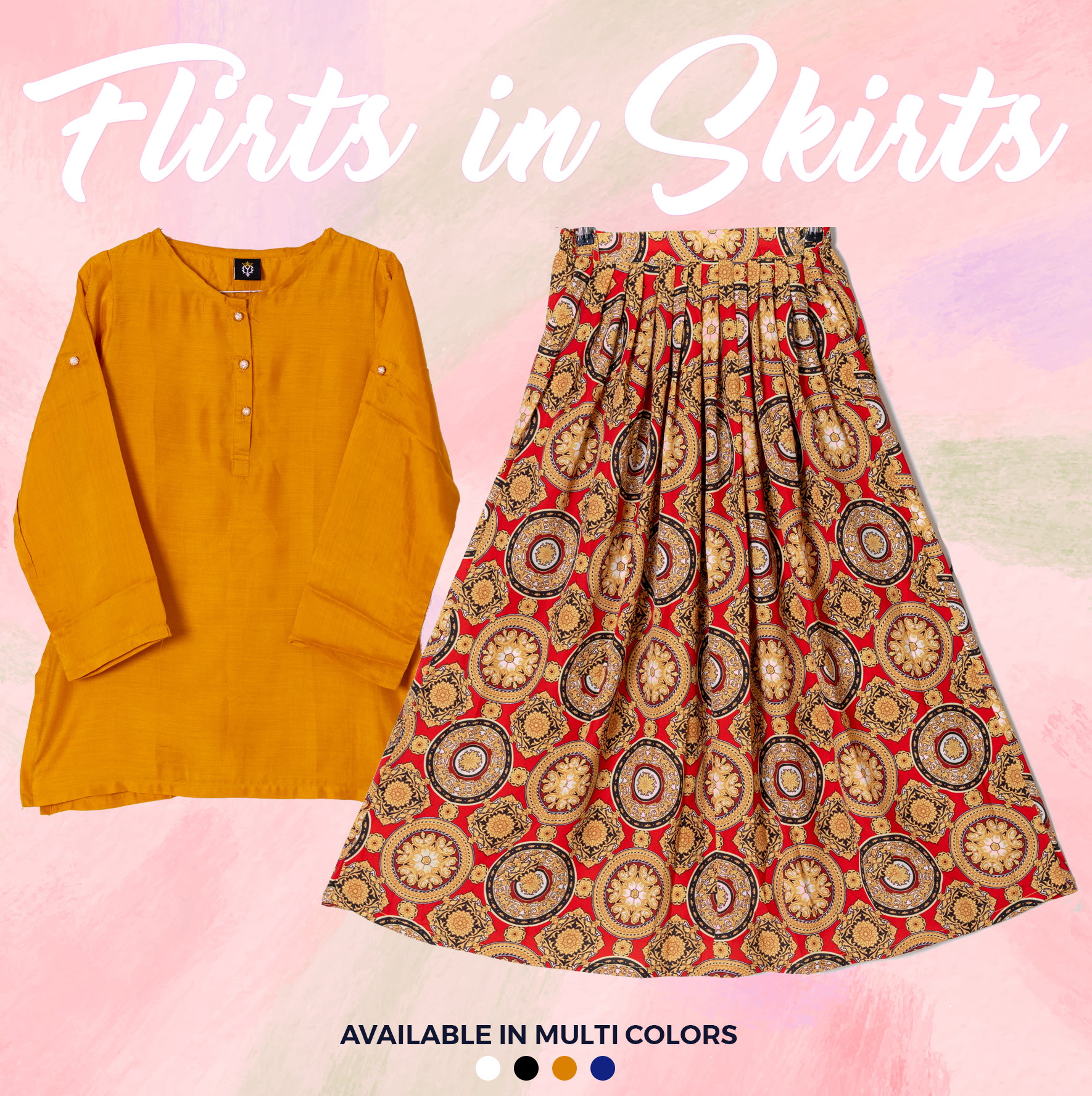 SK-47 Shirt and Skirt Set Qasim Yaqoob Pakistan
