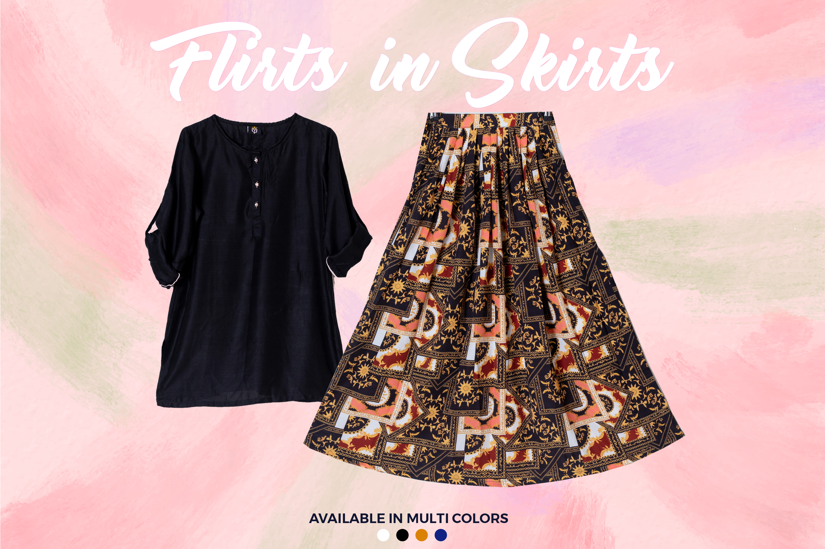 Qasim Yaqoob SK-48 Silk Skirt Pakistan
