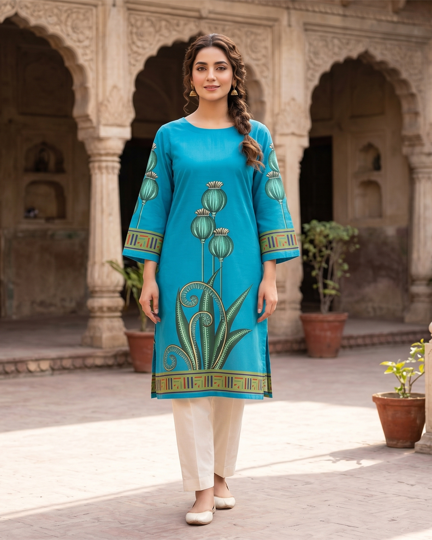 Poppy Bud Printed Kurta