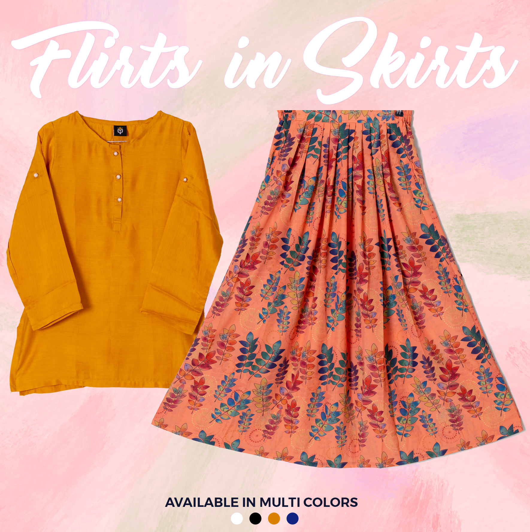 SK-49 Shirt and Skirt Set Qasim Yaqoob Pakistan
