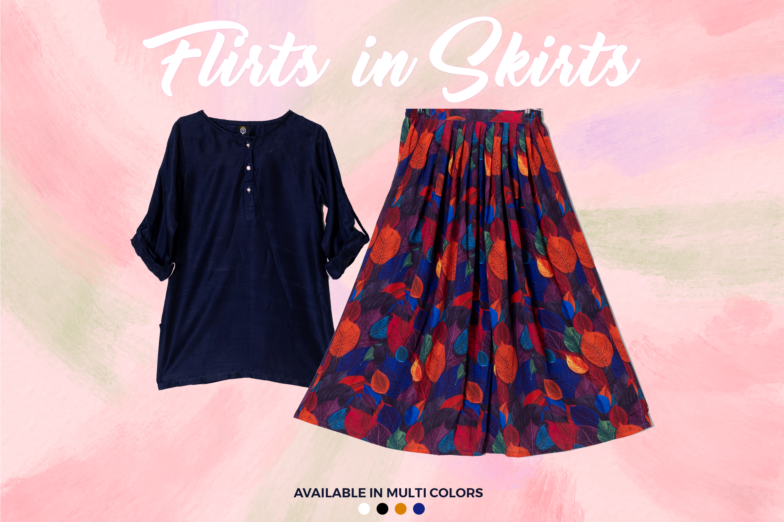 Qasim Yaqoob SK-51 Designer Silk Skirt Pakistan