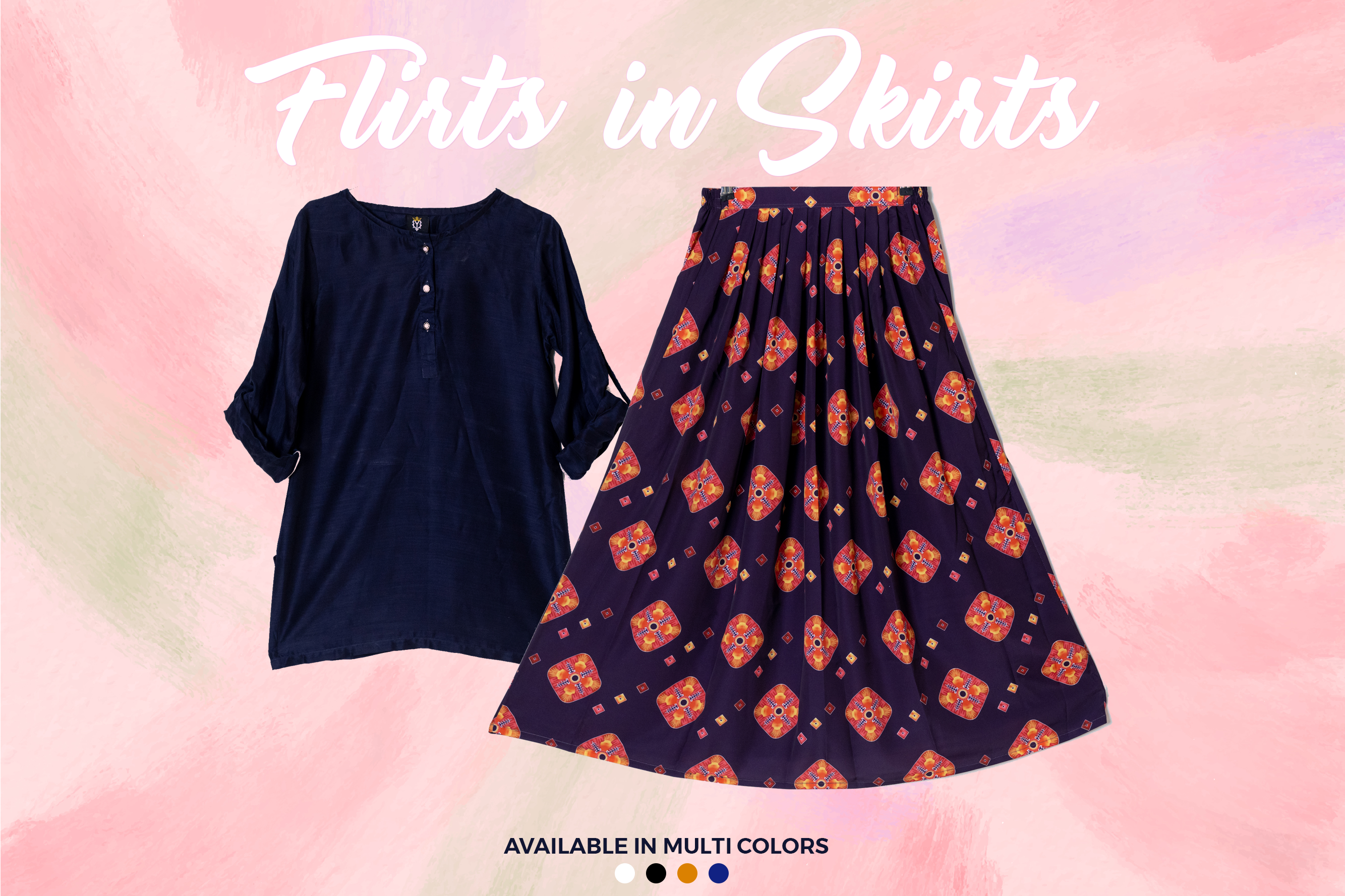 Qasim Yaqoob SK-52 Silk Skirt Pakistan