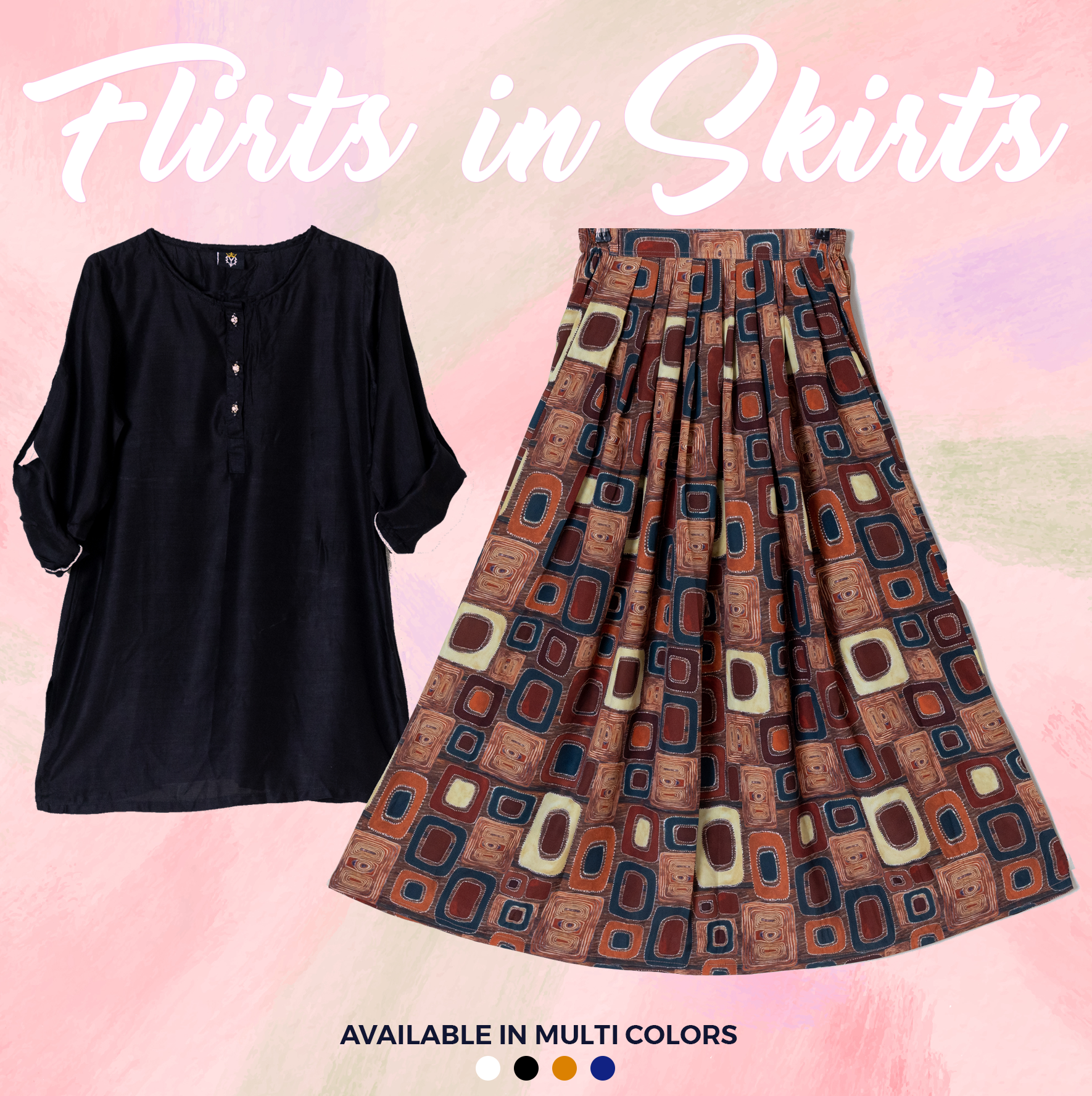 SK-53 Shirt and Skirt Set Qasim Yaqoob Pakistan