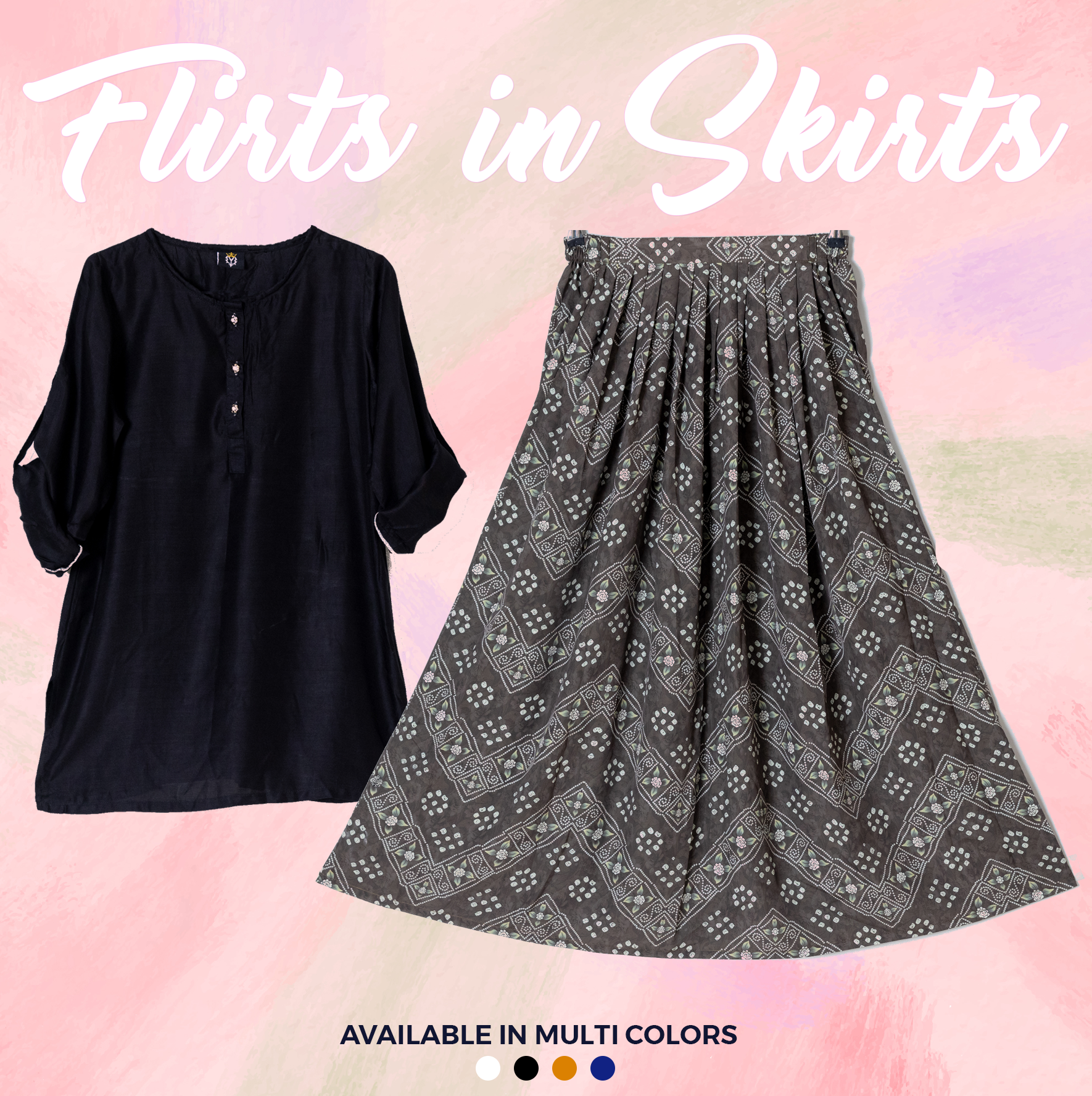 SK-32 Shirt and Skirt Set Qasim Yaqoob Pakistan