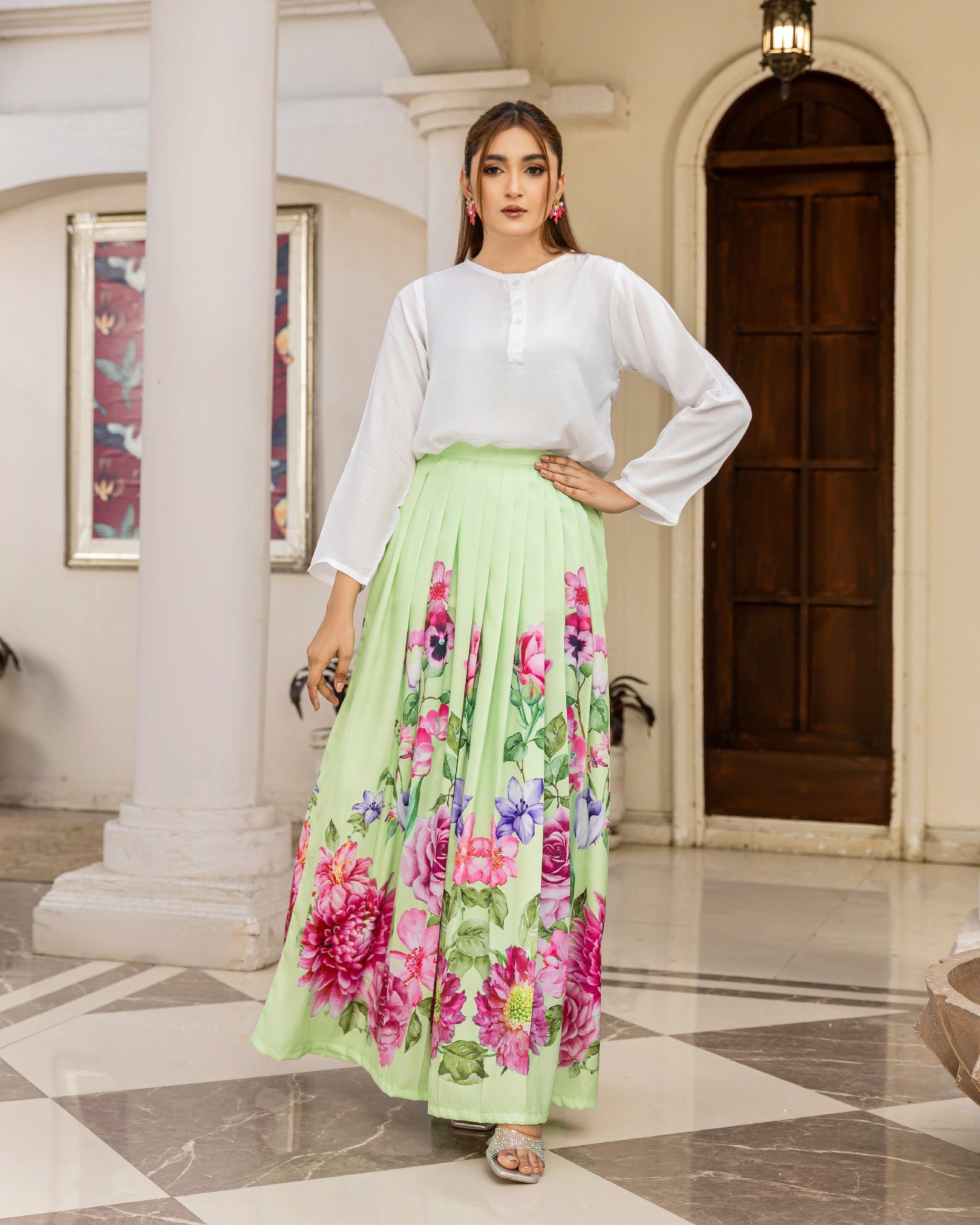 RAAQS HQY-420 Designer Skirt Set Qasim Yaqoob Pakistan