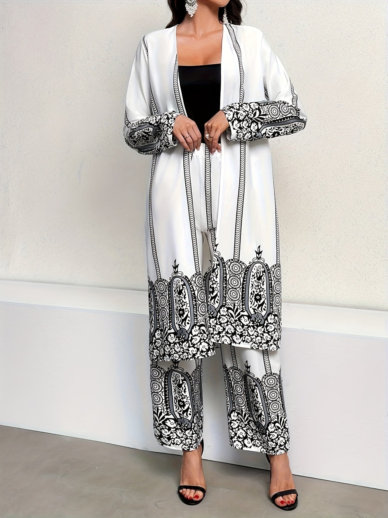 Tribal Print Matching Three-piece Set