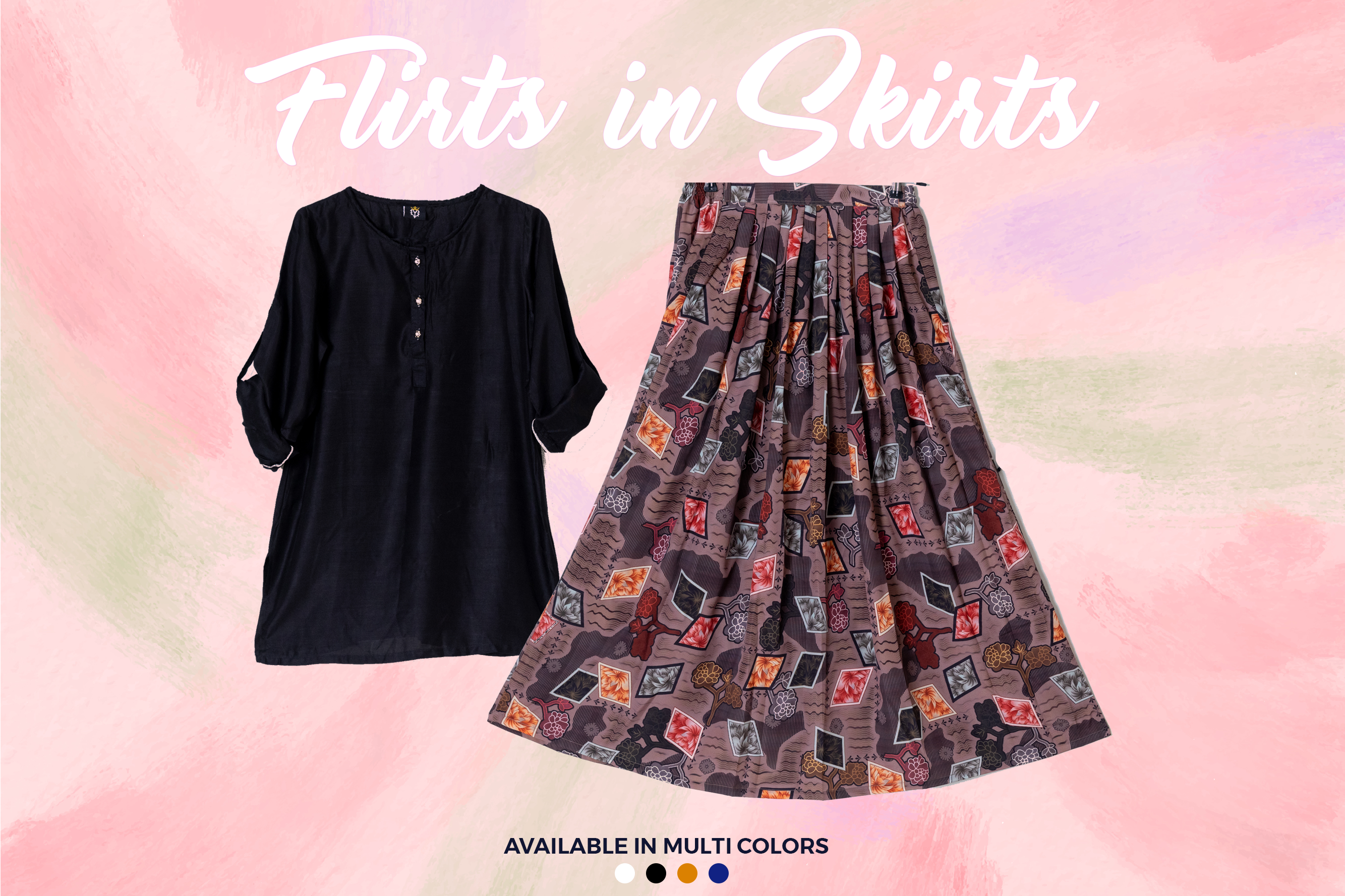 Qasim Yaqoob SK-35 Silk Skirt Pakistan