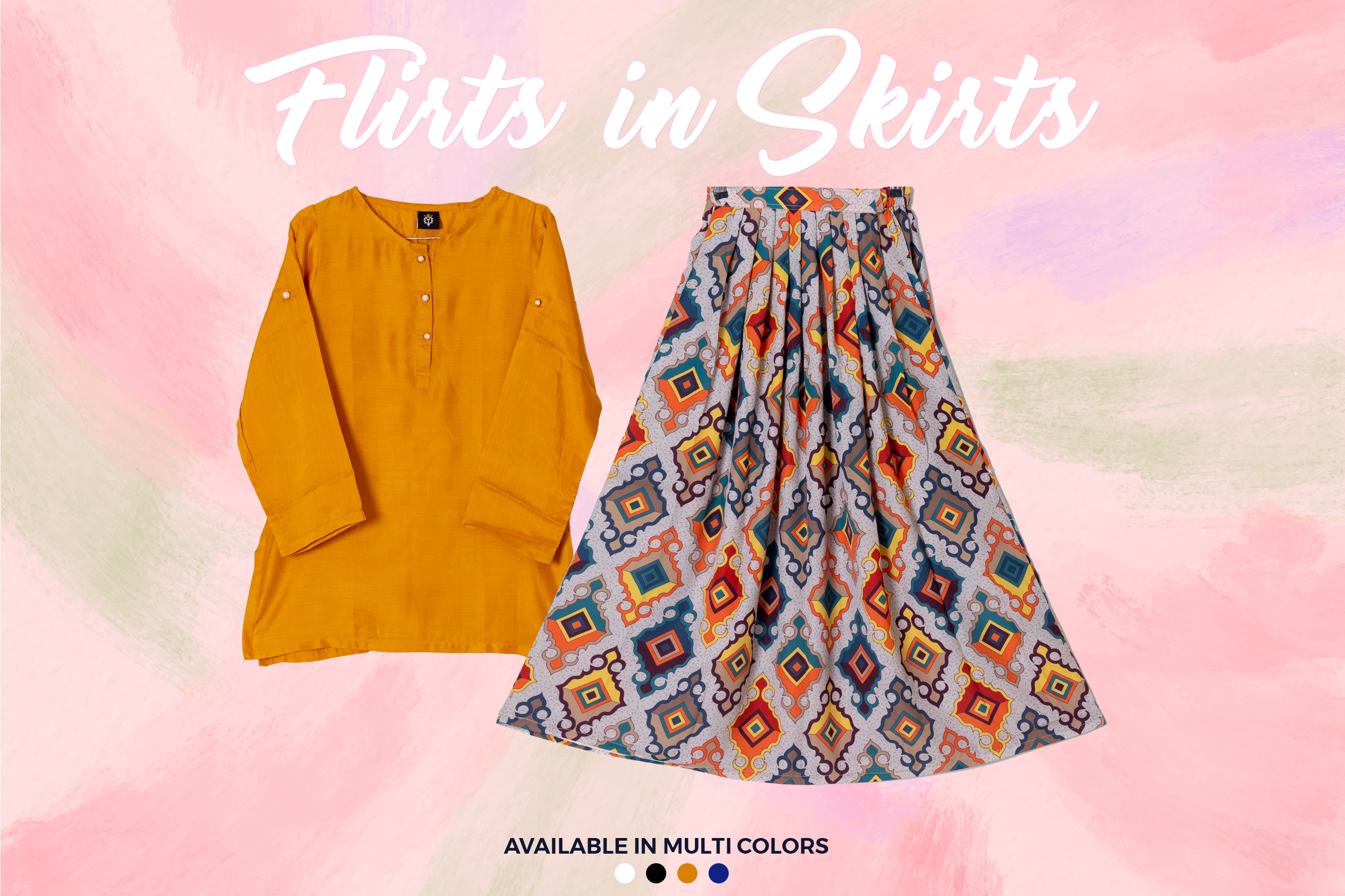 Qasim Yaqoob SK-36 Silk Skirt Pakistan