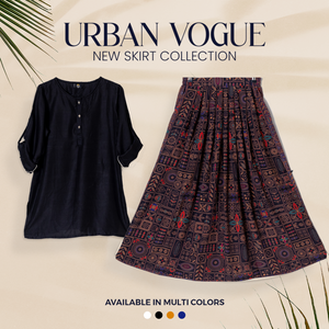 SK-85 Shirt and Skirt Set Qasim Yaqoob Pakistan Multi-Color