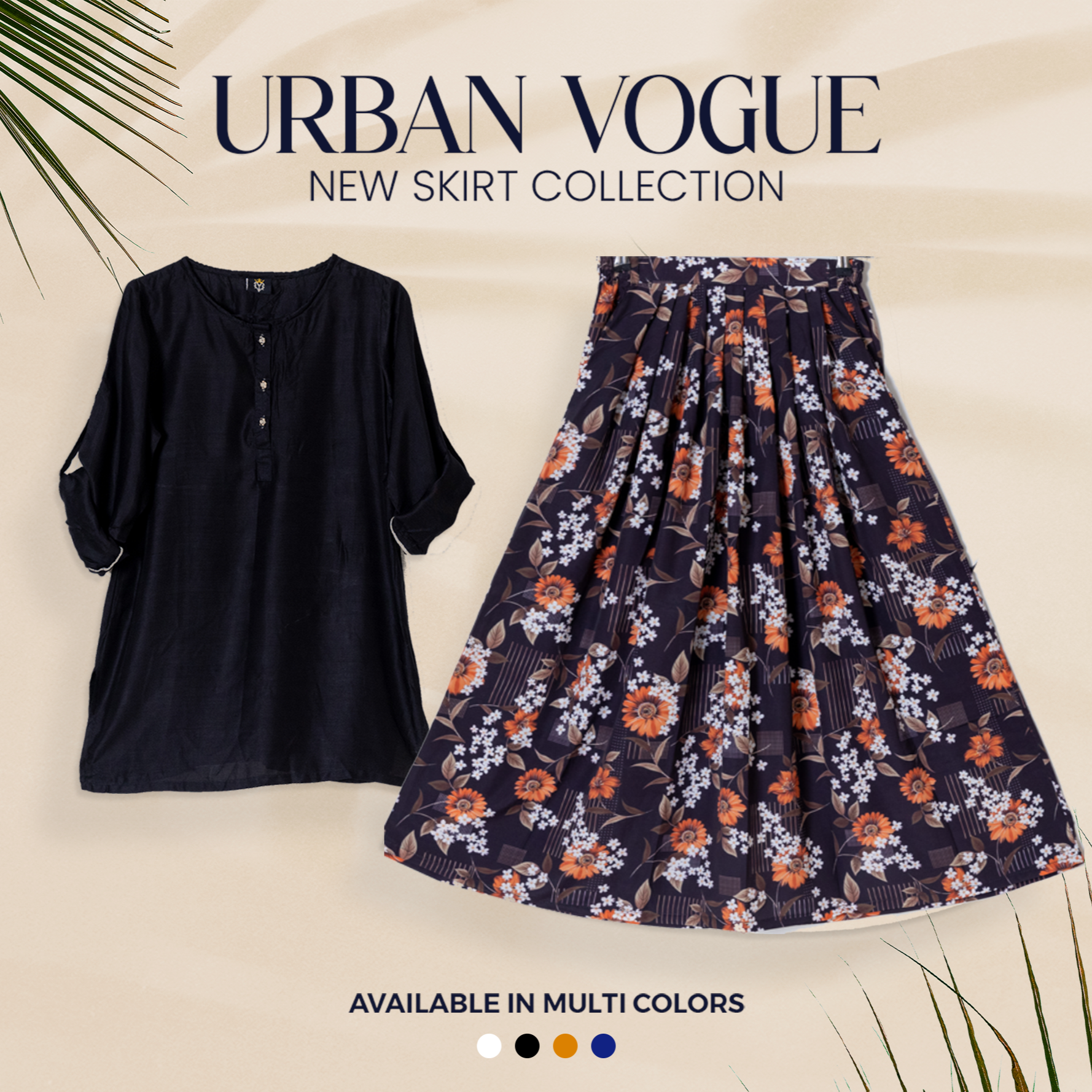 SK-76 Shirt and Skirt Set Qasim Yaqoob Pakistan