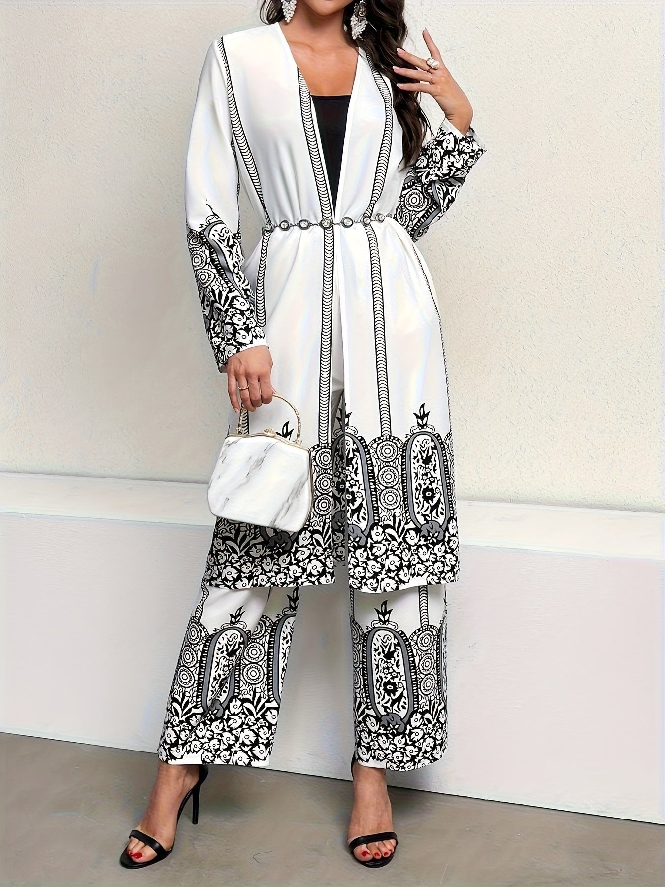 Tribal Print Matching Three-piece Set