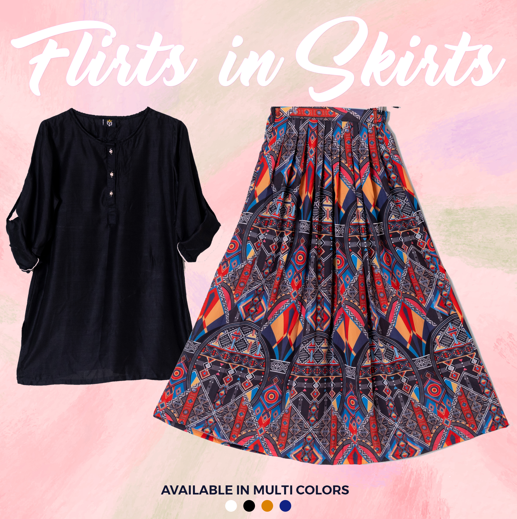 SK-37 Bestselling Shirt and Skirt Set Qasim Yaqoob Pakistan