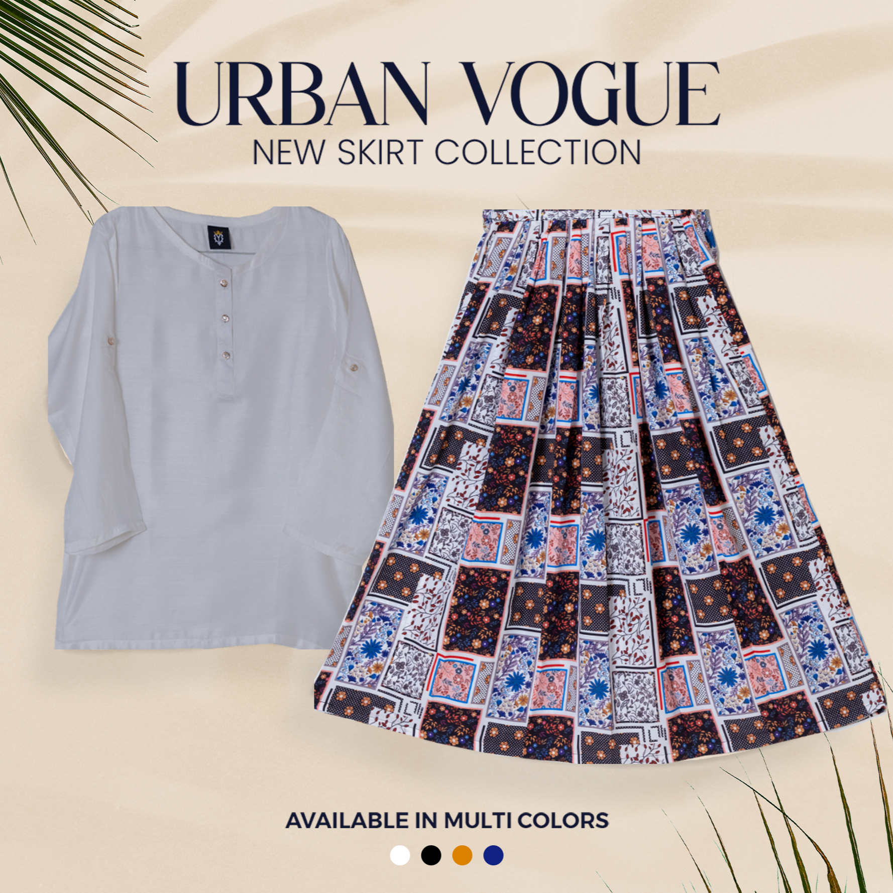 SK-80 Shirt and Skirt Set Qasim Yaqoob Pakistan