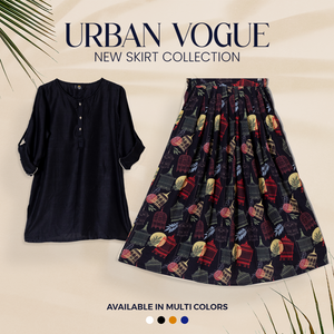 SK-84 Shirt and Skirt Set Qasim Yaqoob Pakistan