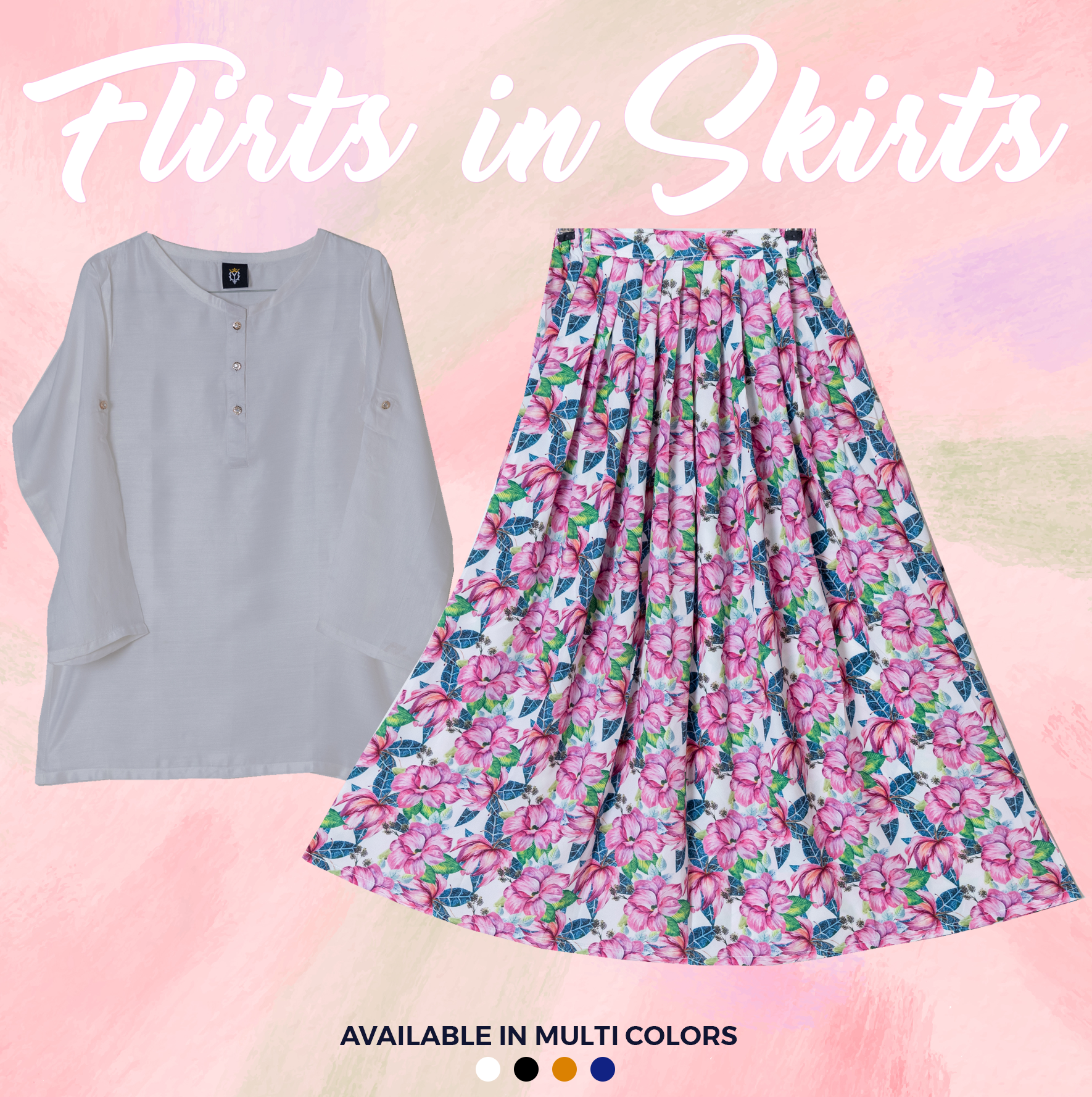 SK-38 Shirt and Skirt Set Qasim Yaqoob Pakistan