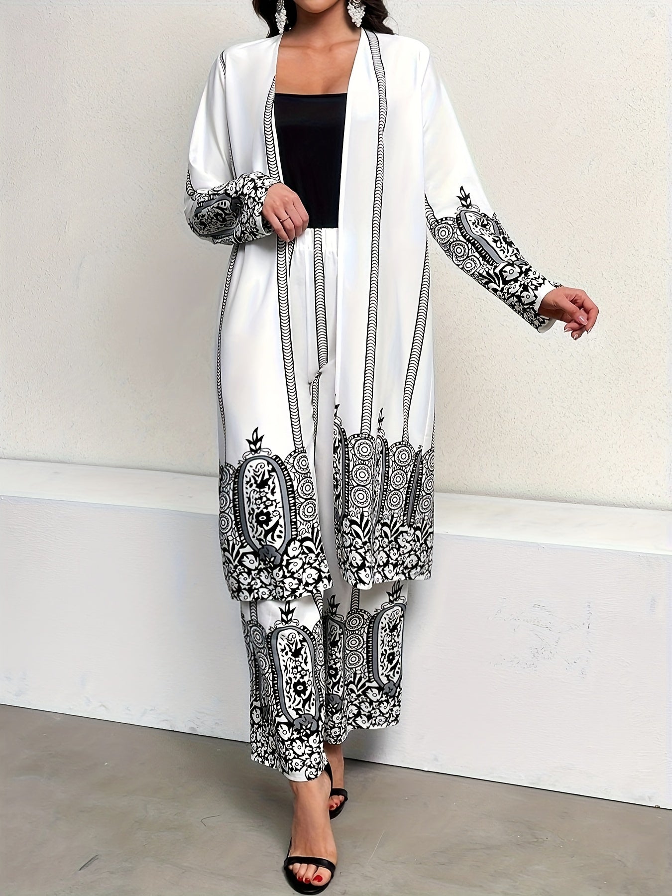 Tribal Print Matching Three-piece Set