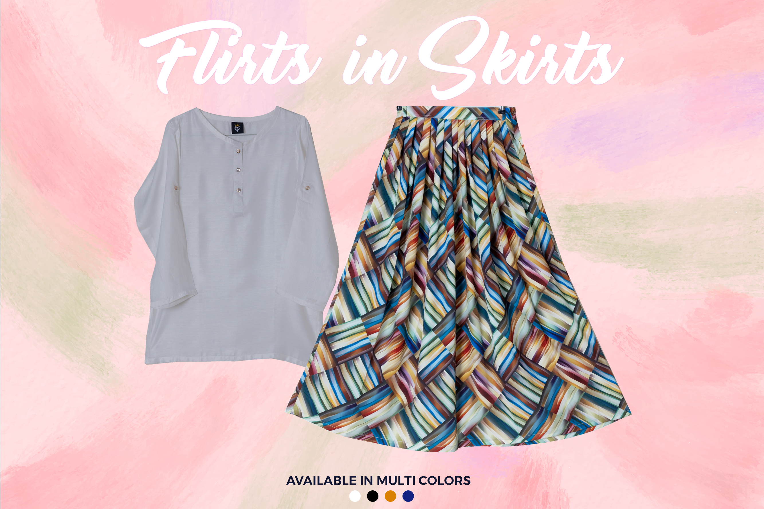 Qasim Yaqoob SK-39 Silk Skirt Pakistan