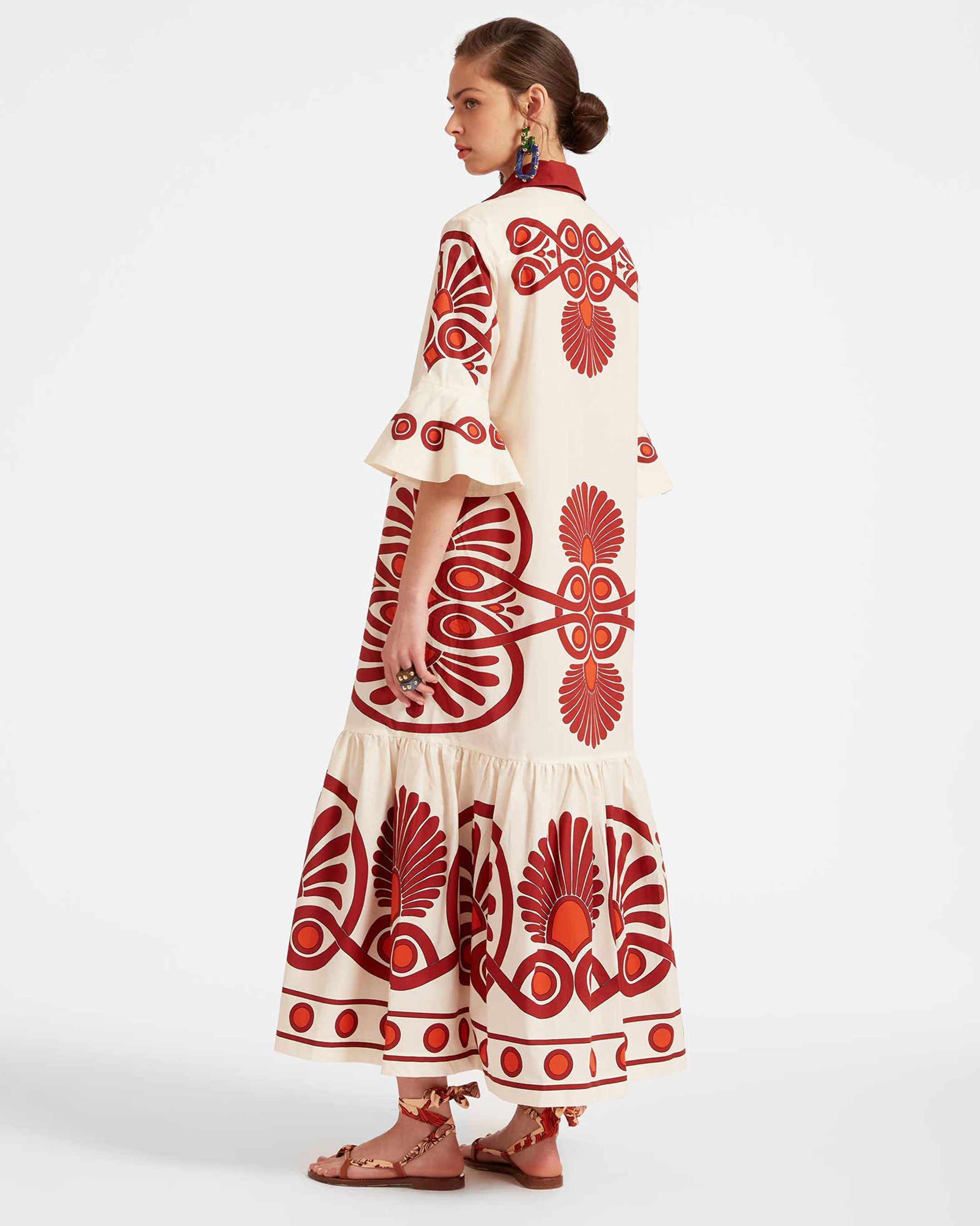 Artemic geometric-print SILK dress