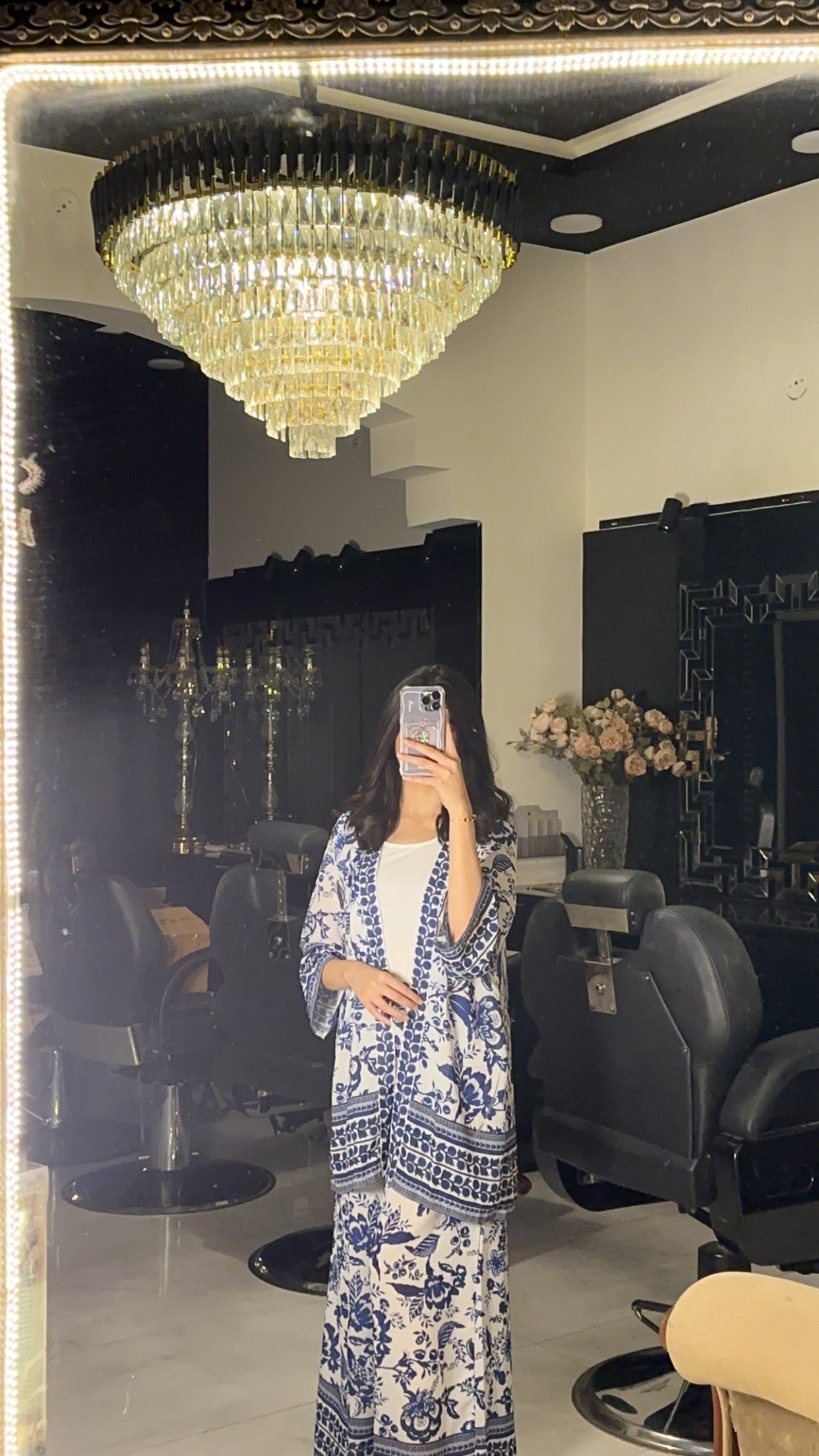 Floral Print Matching three-piece Set