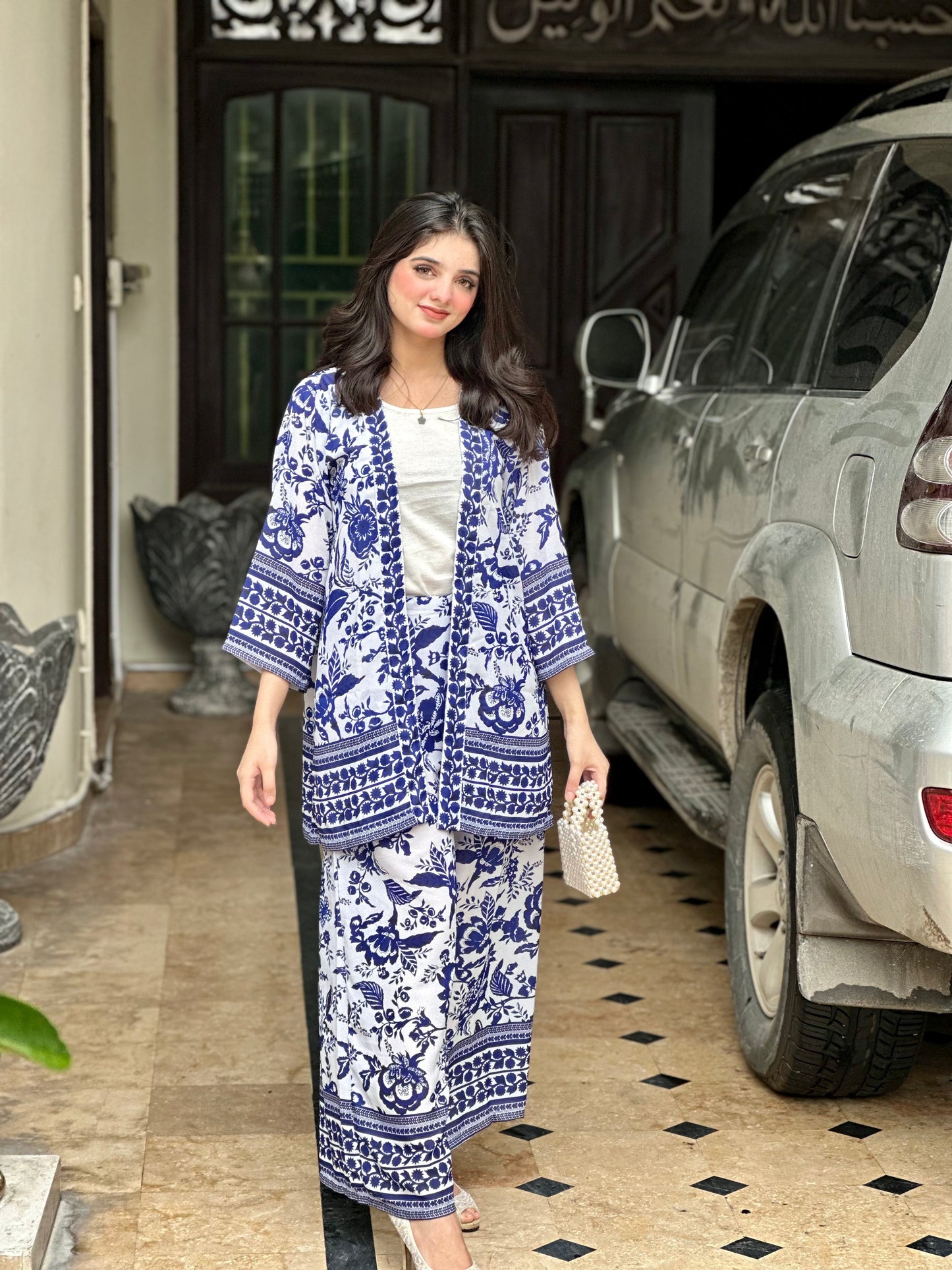 Floral Print Matching three-piece Set
