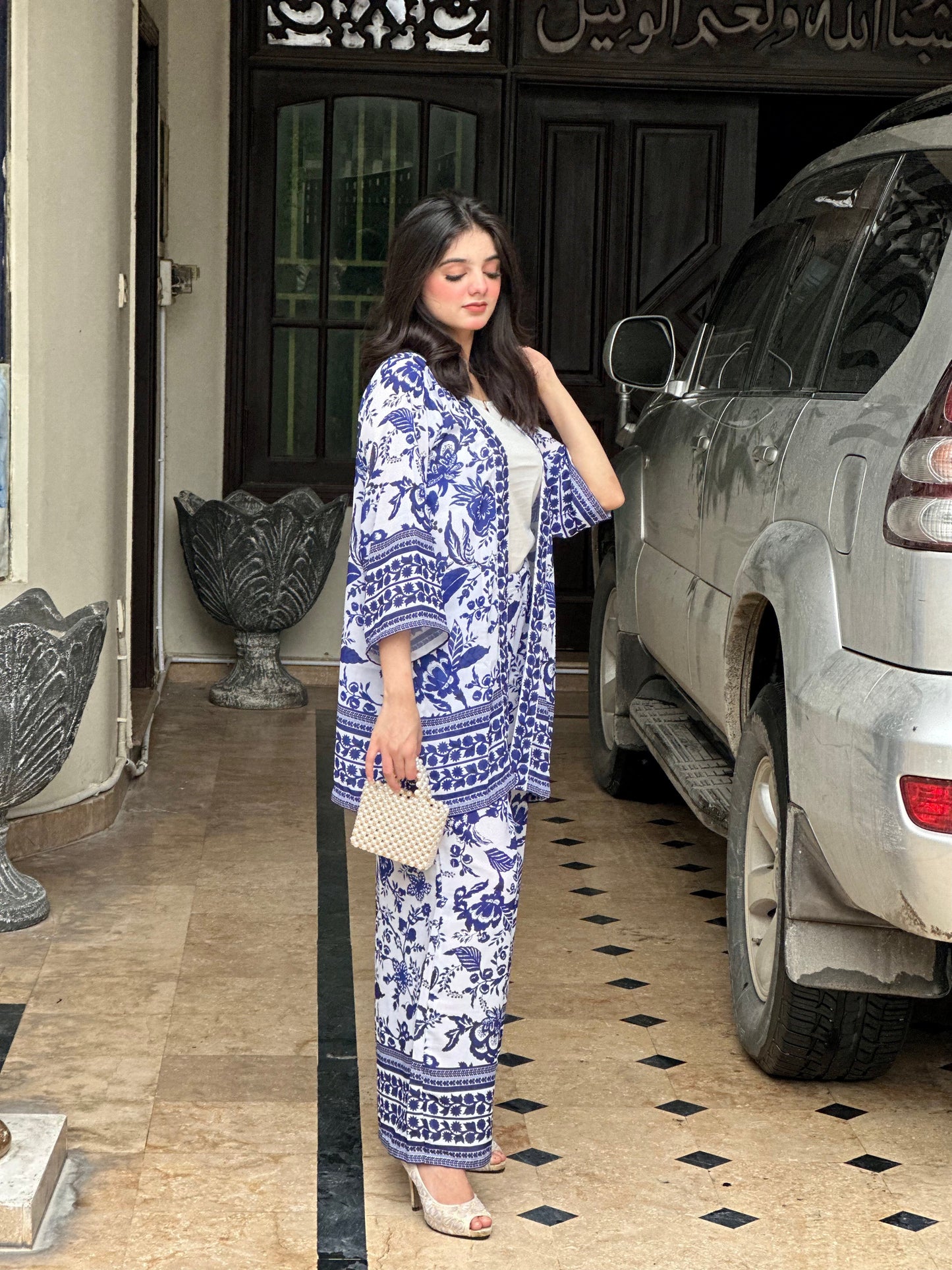Floral Print Matching three-piece Set