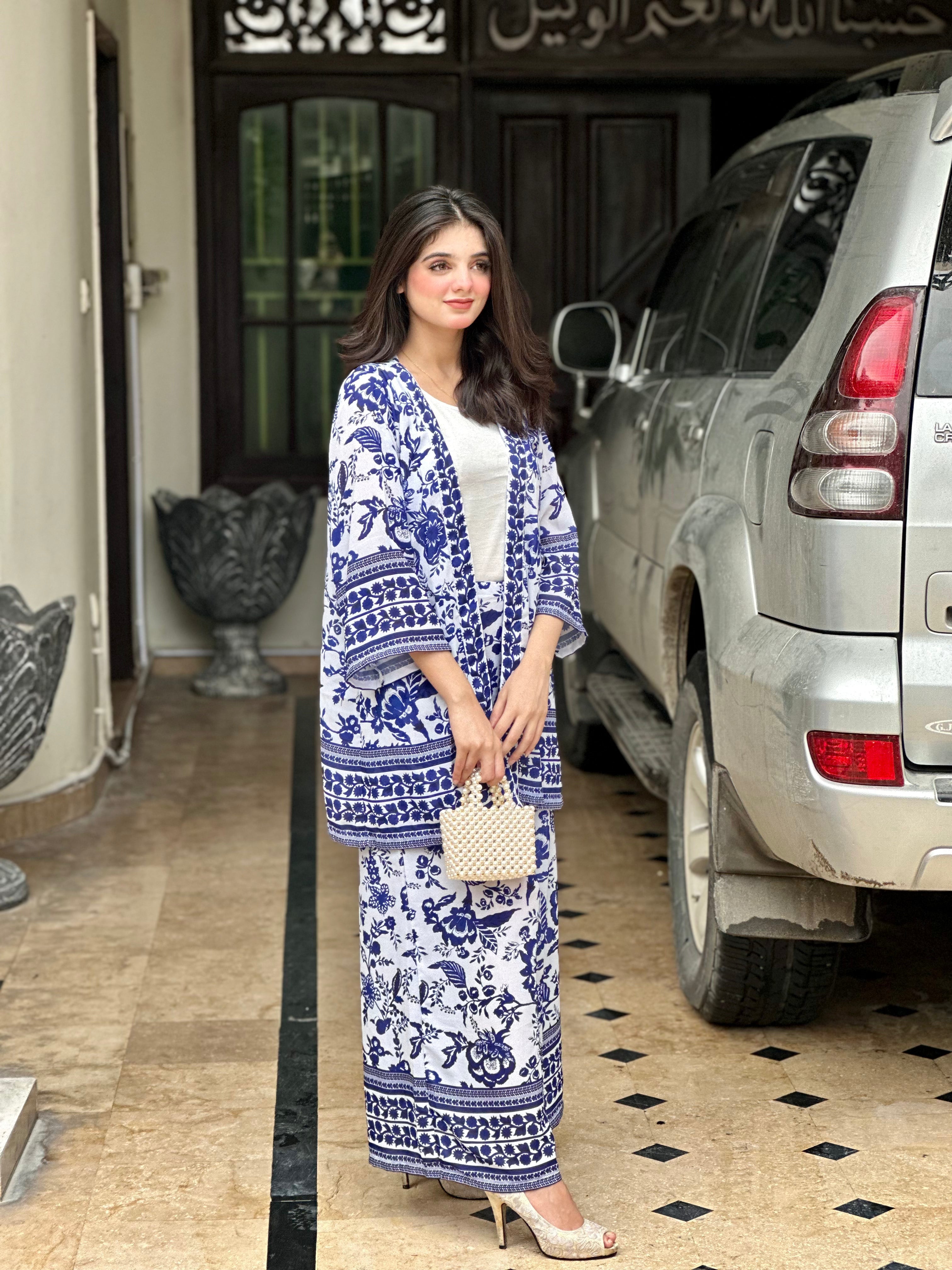 Floral Print Matching three-piece Set