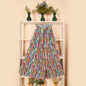 SK-27 Colorful Designer Skirt Qasim Yaqoob Pakistan