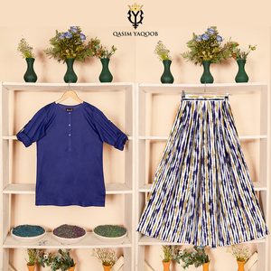 SK-60 Shirt and Skirt Set Qasim Yaqoob Pakistan
