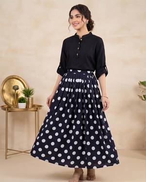 Iconic Style SK-77 Printed Vogue Skirt Set by Qasim Yaqoob Pakistan