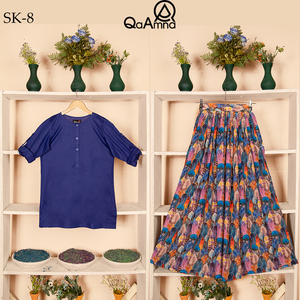 SK-8 Bird Wing Silk Skirt Set Qasim Yaqoob Pakistan