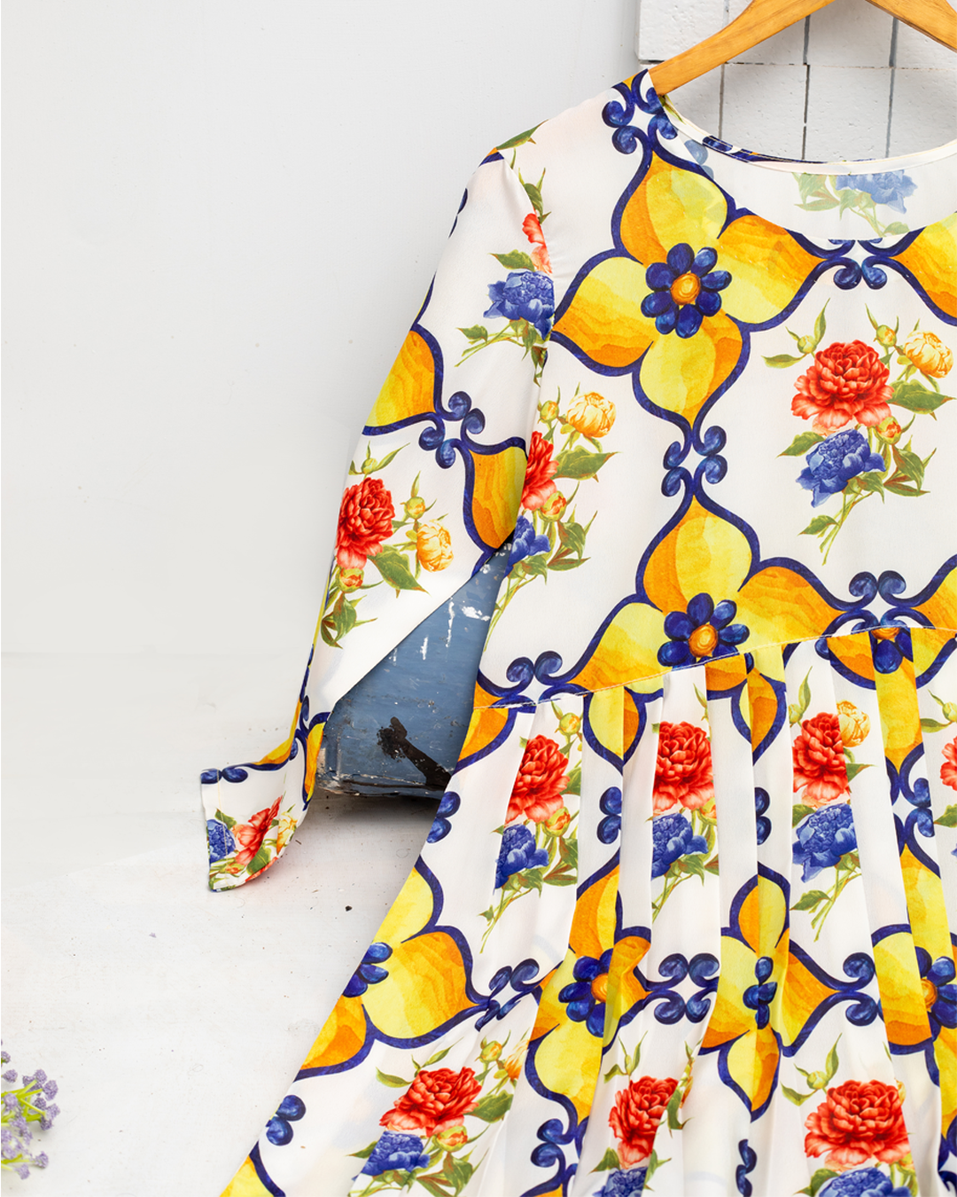 Ethnic Print Long Maxi Dress
