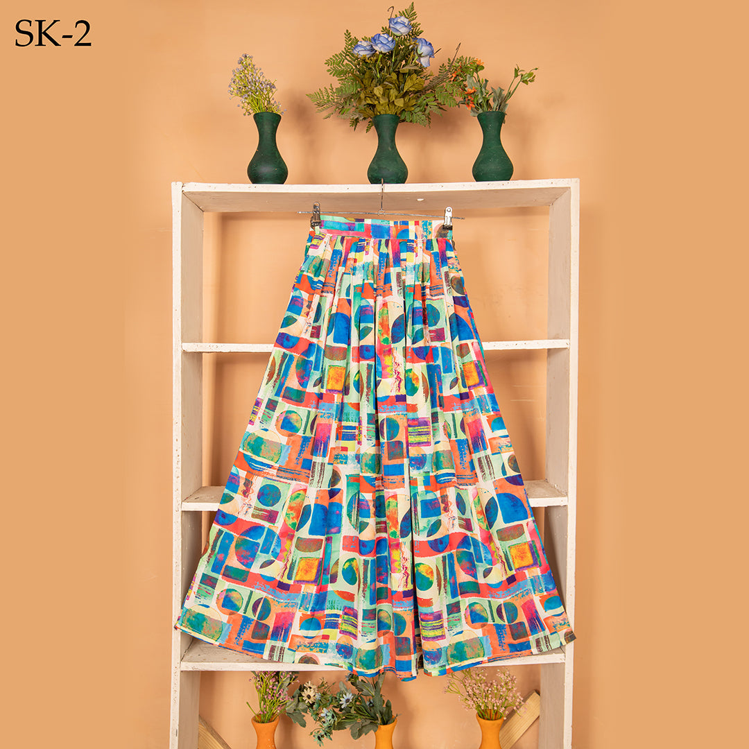 Qasim Yaqoob SK-2 Multi Print Skirt Pakistan