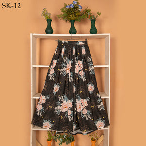 Qasim Yaqoob SK-12 Floral Print Skirt Pakistan Bestseller