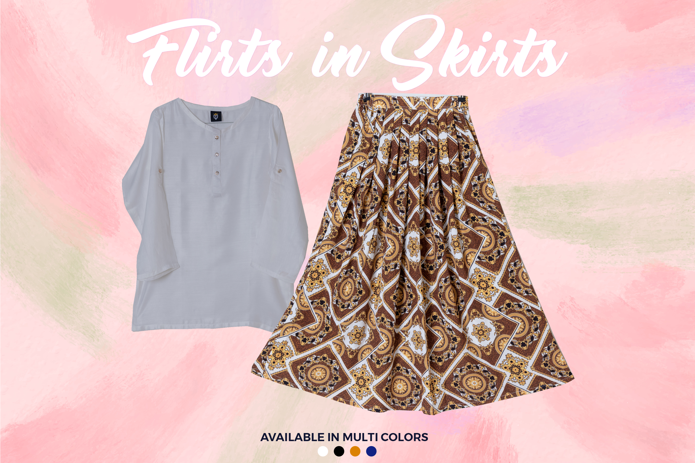 Qasim Yaqoob SK-40 Silk Skirt Pakistan
