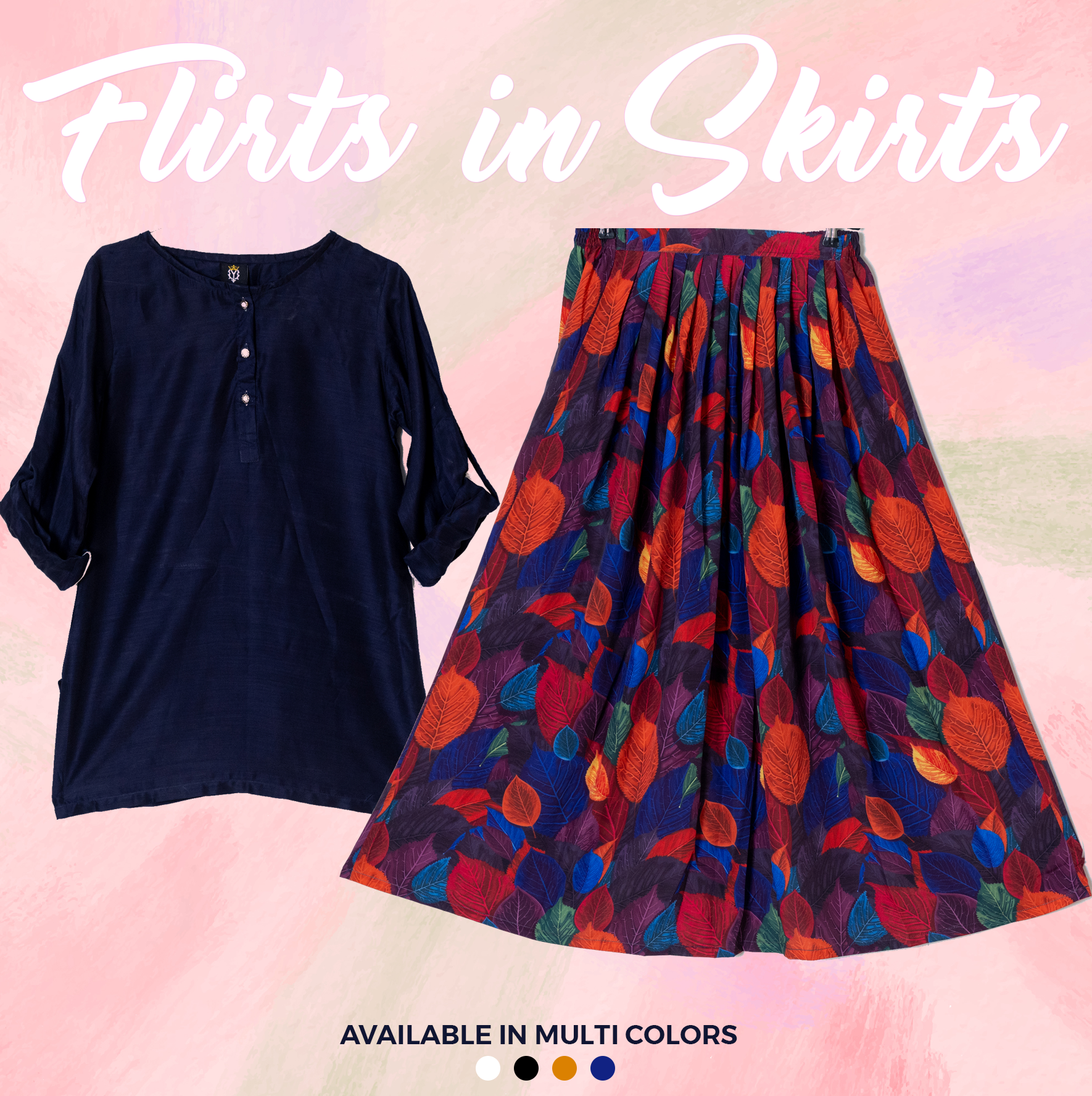 SK-51 Shirt and Skirt Set Qasim Yaqoob Pakistan