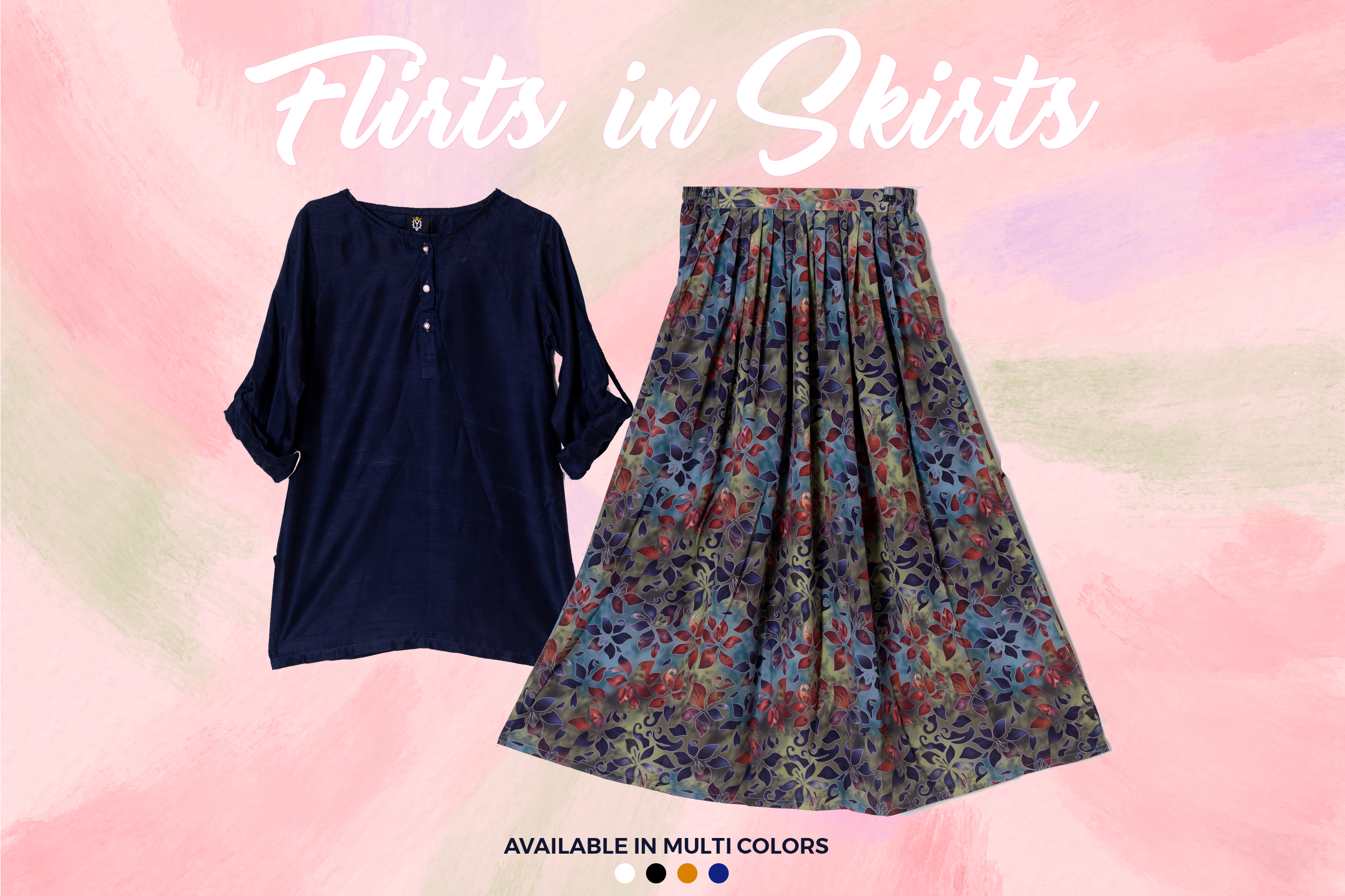 Qasim Yaqoob SK-55 Designer Silk Skirt Pakistan