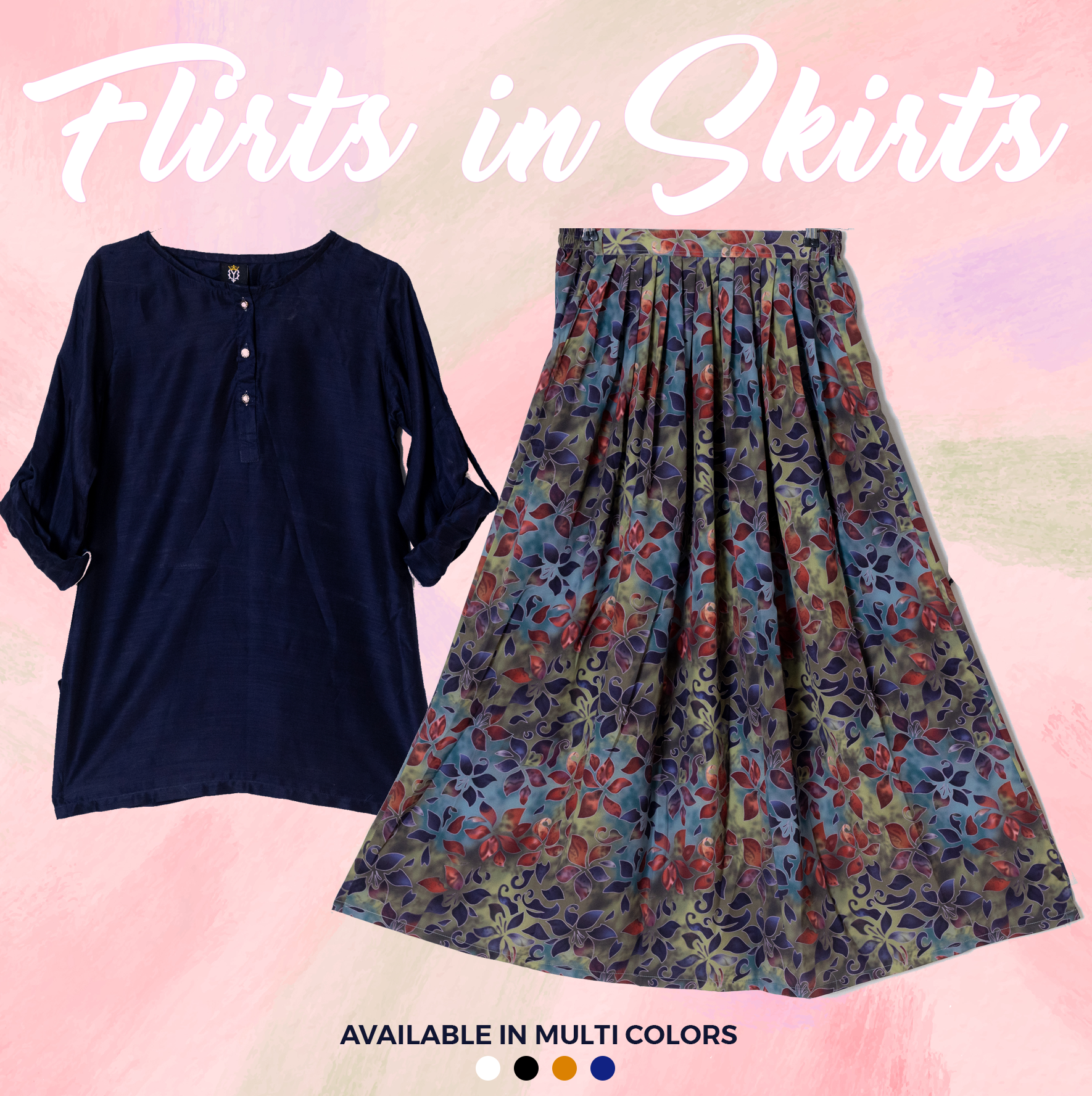 SK-55 Shirt and Skirt Set Qasim Yaqoob Pakistan
