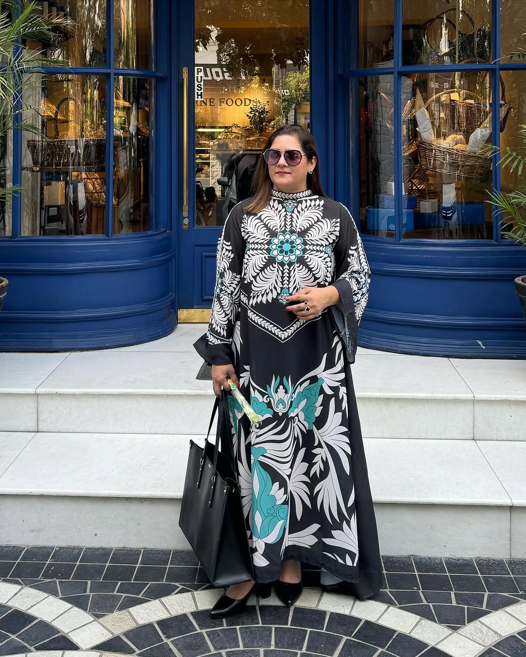 Black & Multi Boho Dress