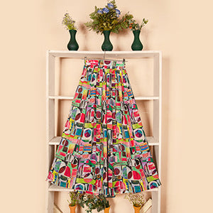 SK-14 Multi Circle Designer Skirt Qasim Yaqoob Pakistan