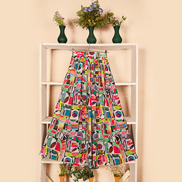 SK-14 Multi Circle Designer Skirt Qasim Yaqoob Pakistan