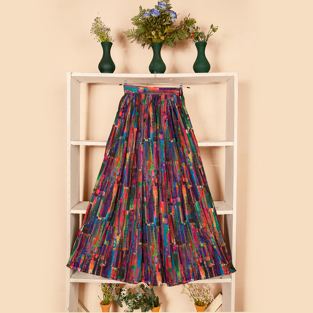 SK-15 Dark Shade Designer Skirt Qasim Yaqoob Pakistan