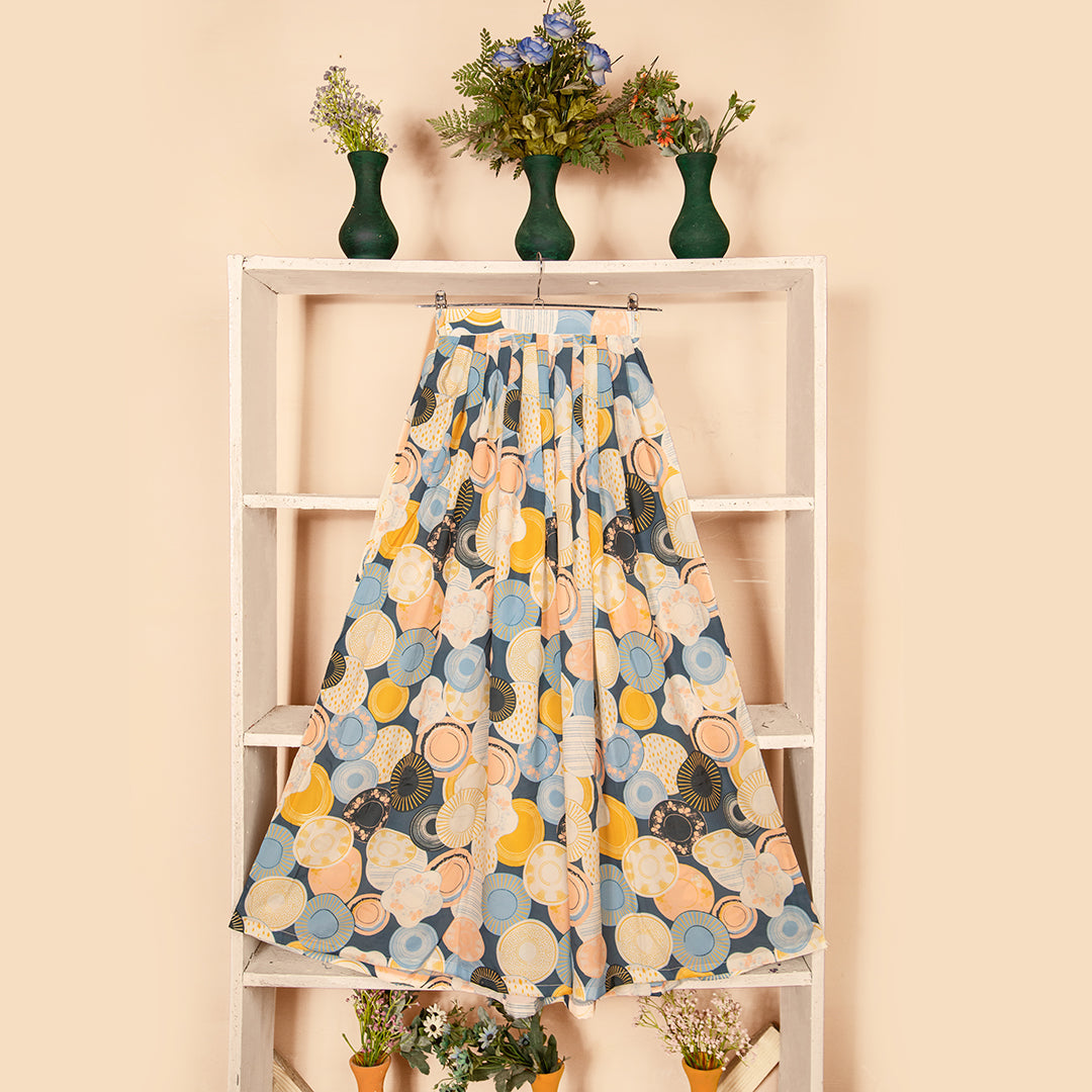 SK-16 Geometric Designer Skirt Qasim Yaqoob Pakistan