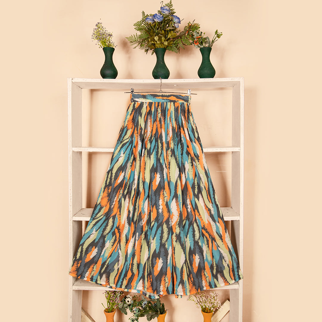 SK-23 Multi Wings Designer Skirt Qasim Yaqoob Pakistan